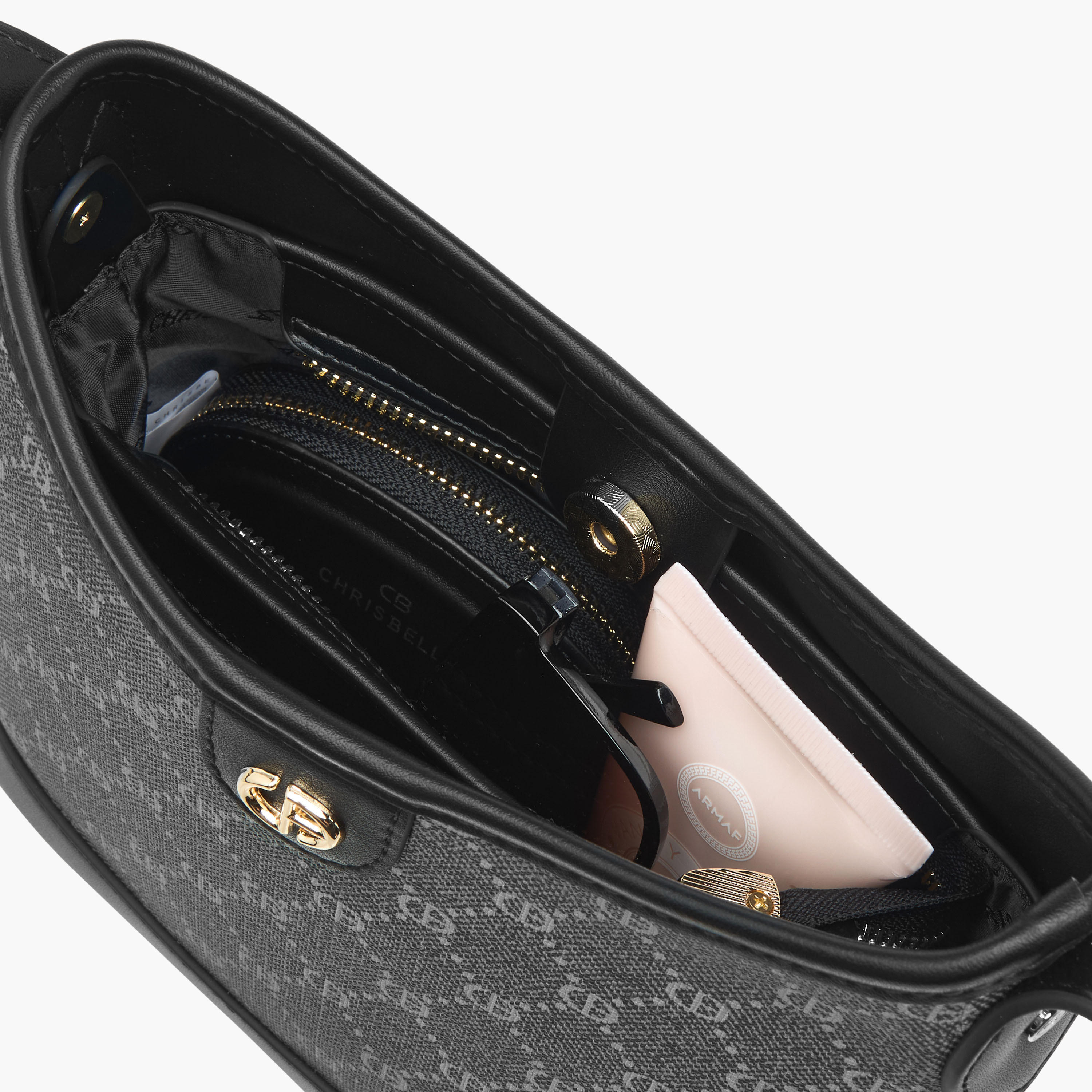 Chrisbella Monogram Print Hobo Bag with Adjustable Strap and Wallet-women-bagsandwallets-handbags-image-10