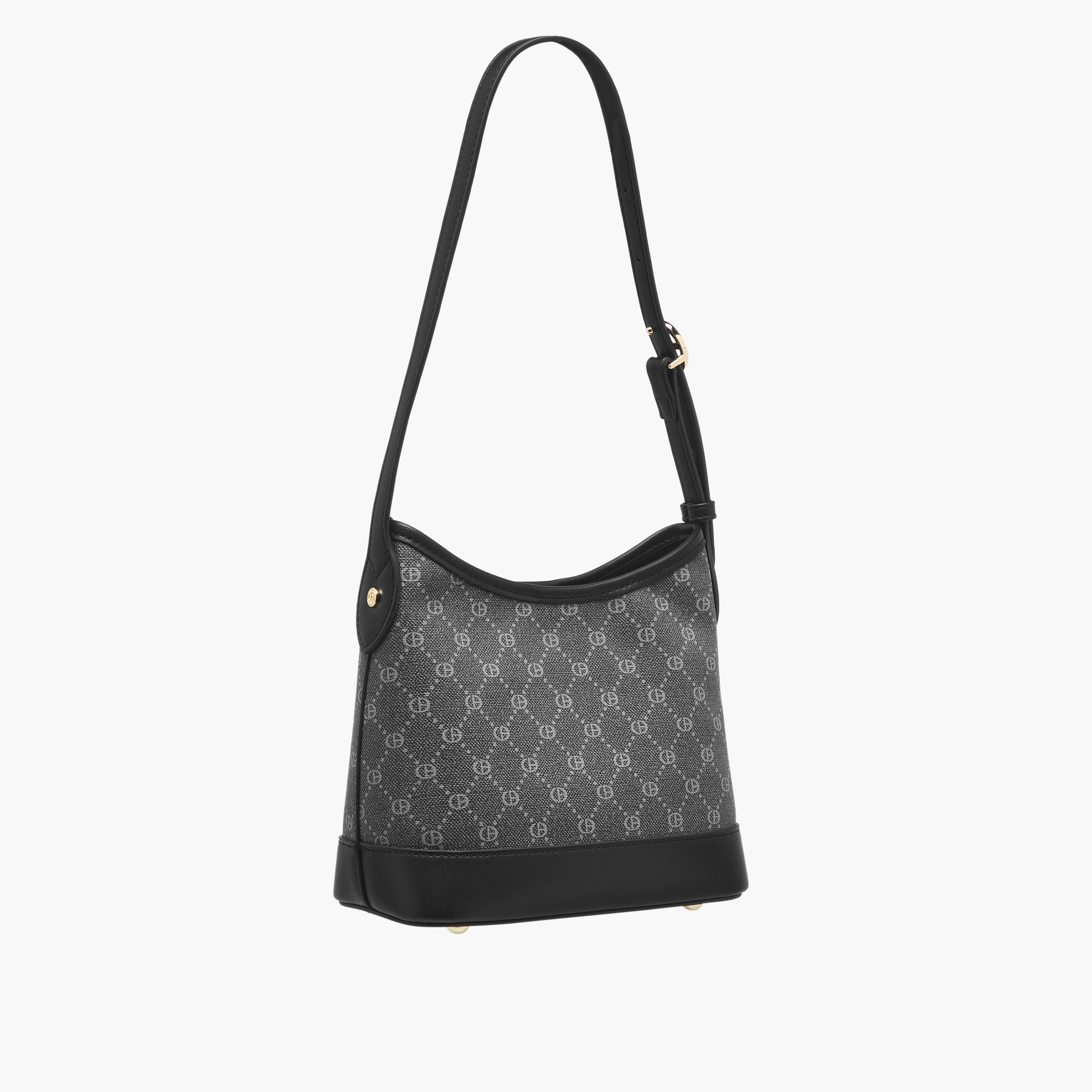 Chrisbella Monogram Print Hobo Bag with Adjustable Strap and Wallet-women-bagsandwallets-handbags-image-4