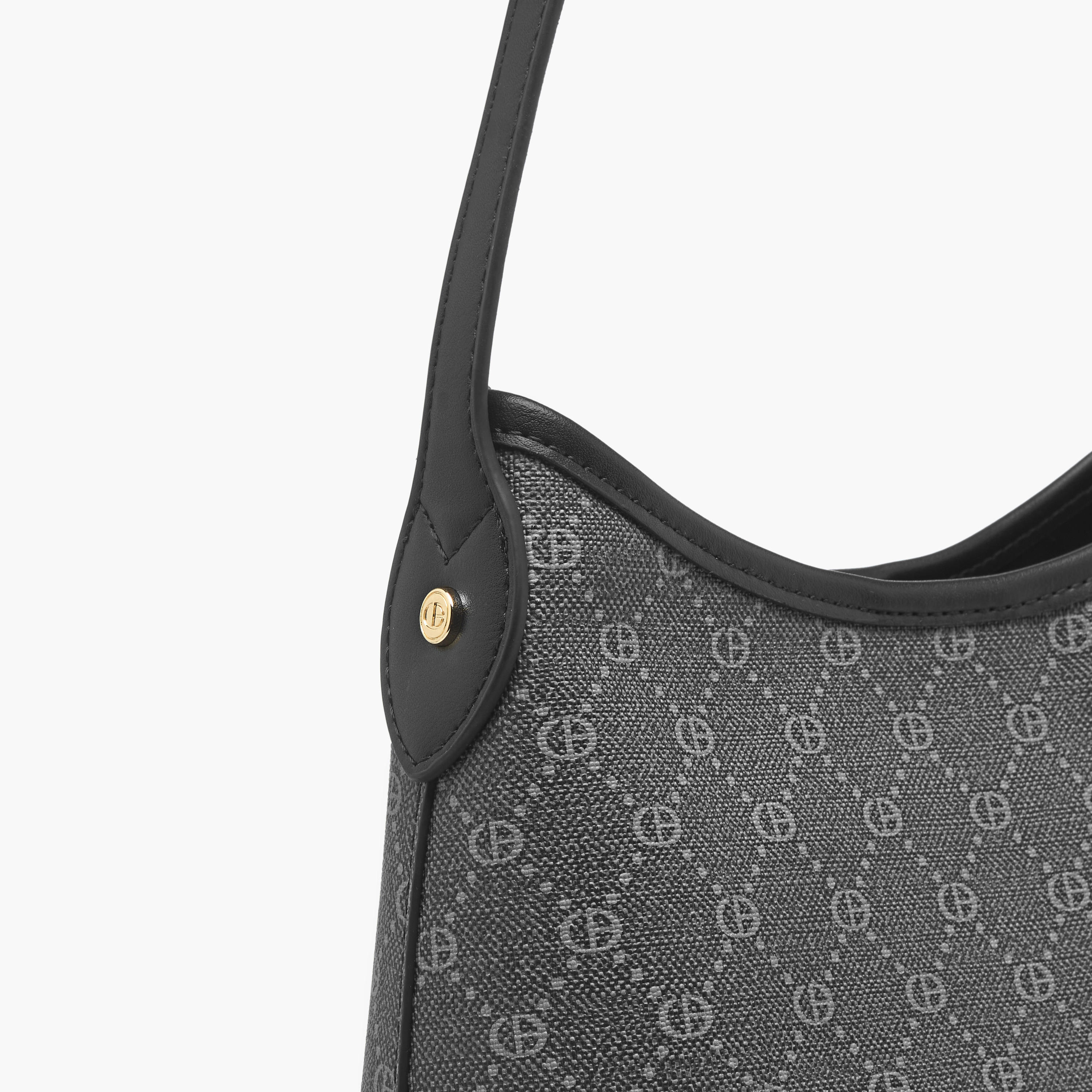 Chrisbella Monogram Print Hobo Bag with Adjustable Strap and Wallet-women-bagsandwallets-handbags-image-8