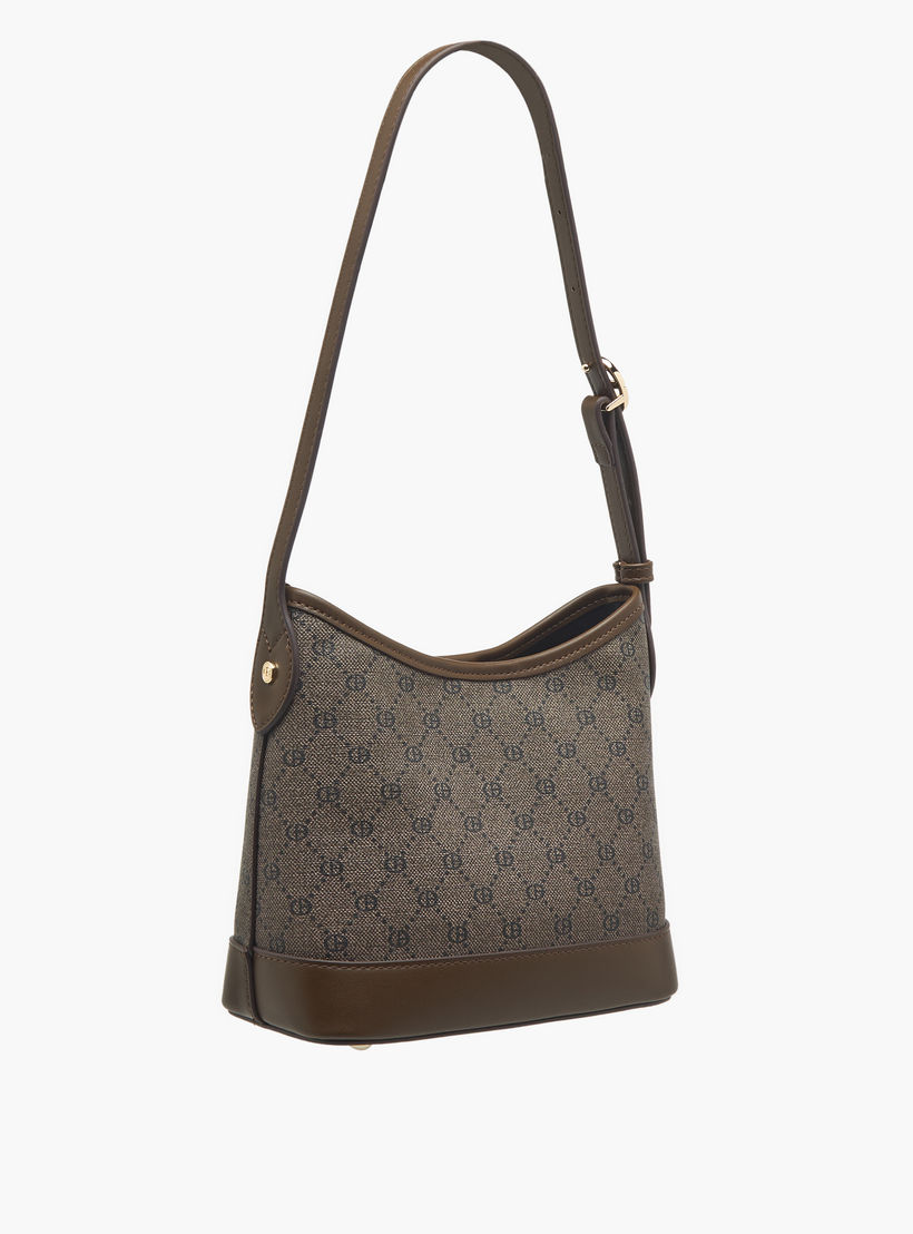 شنطة هوبو بطبعات مونوجرام مع حزام قابل للتعديل ومحفظة من كريسبيلا-women-bagsandwallets-handbags-image-4