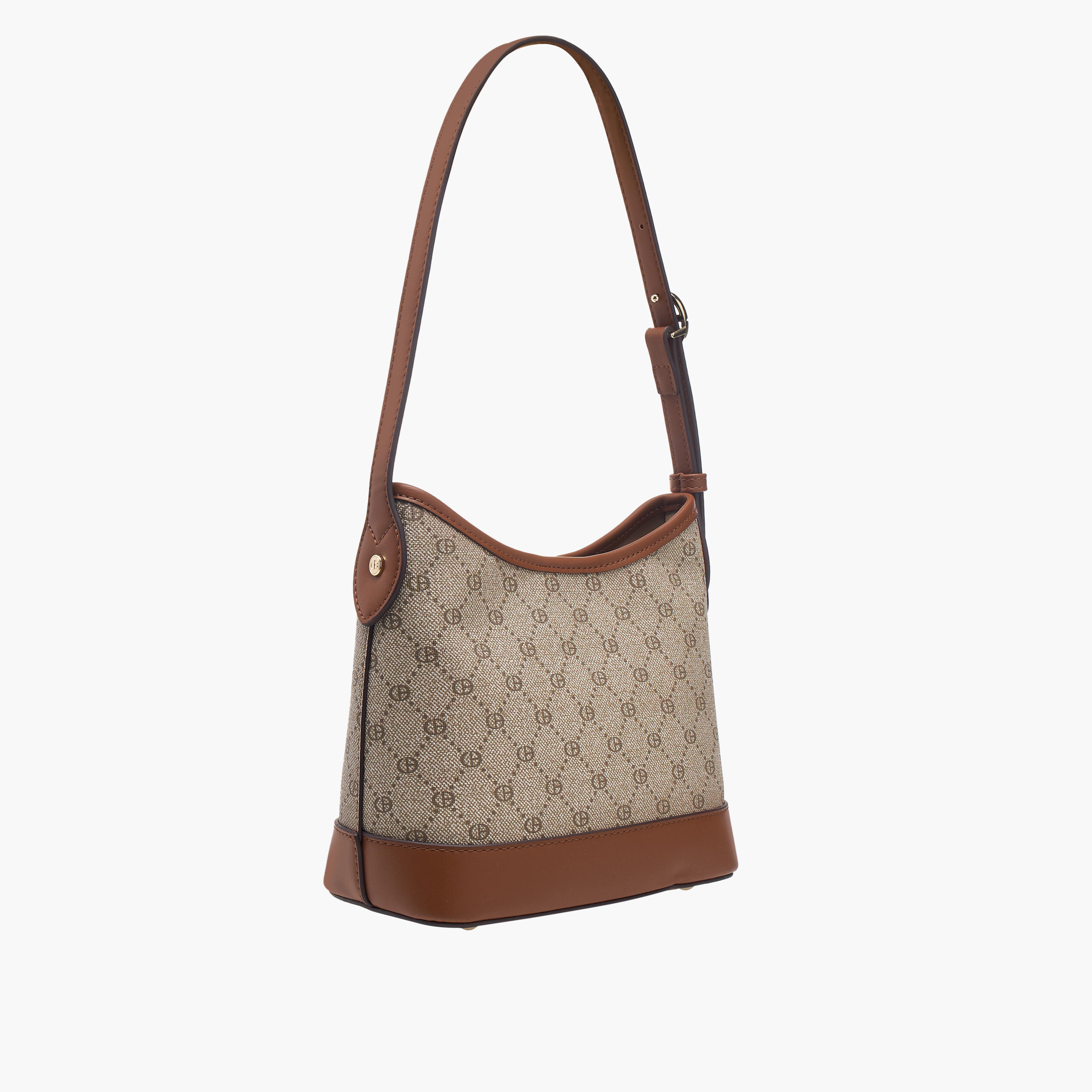 Chrisbella Monogram Print Hobo Bag with Adjustable Strap and Wallet-women-bagsandwallets-handbags-image-4