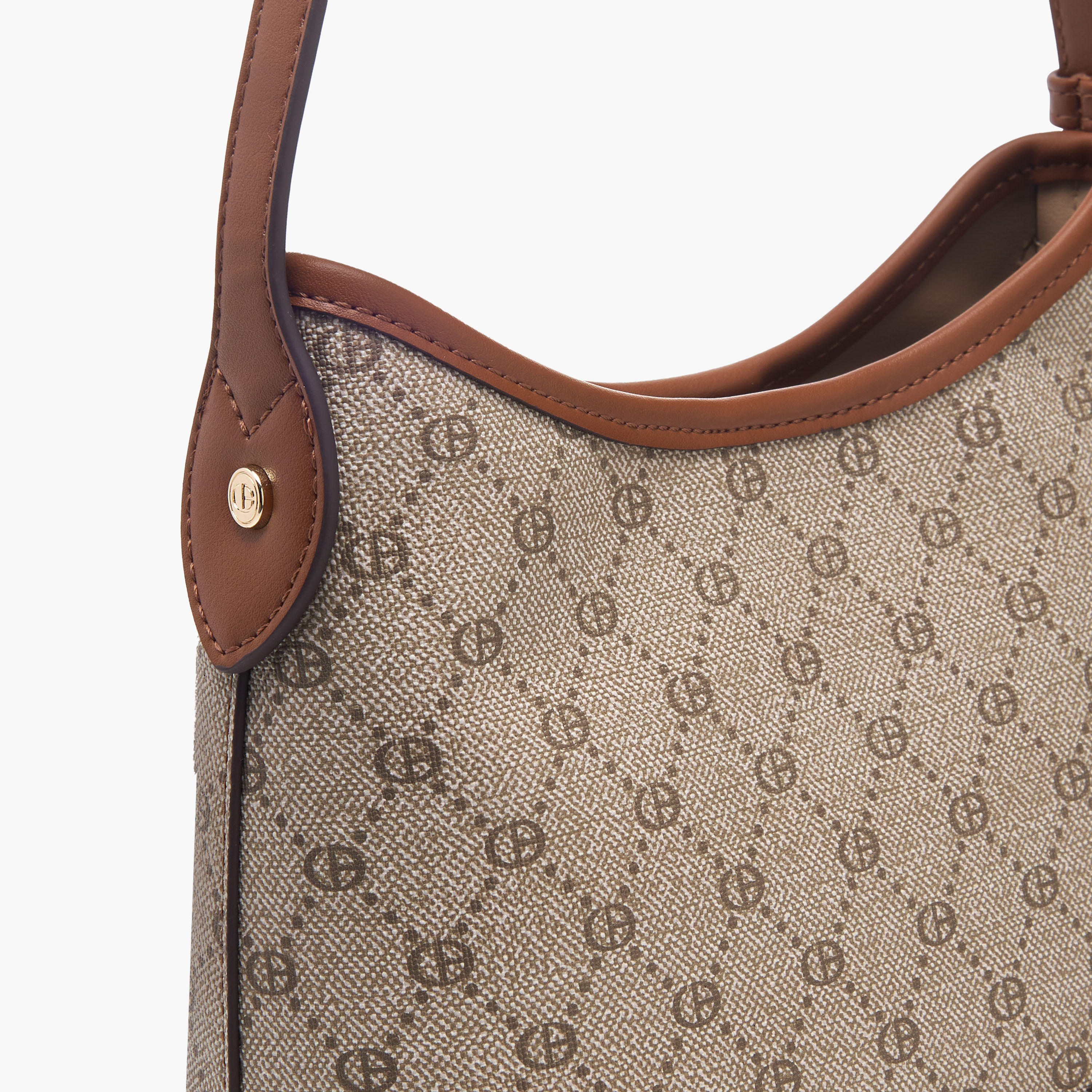 Chrisbella Monogram Print Hobo Bag with Adjustable Strap and Wallet-women-bagsandwallets-handbags-image-8