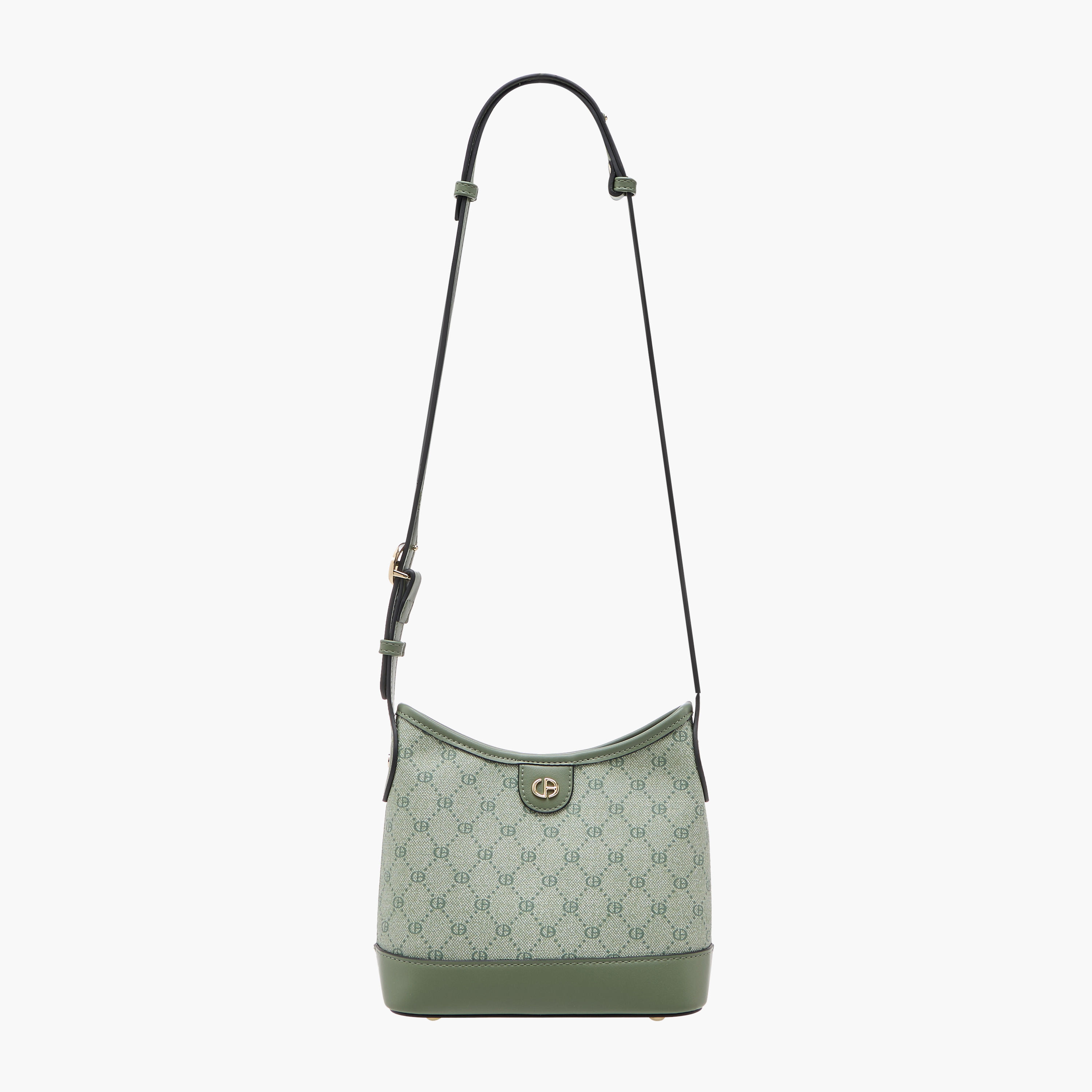 Chrisbella Monogram Print Hobo Bag with Adjustable Strap and Zip Around Wallet-women-bagsandwallets-handbags-image-3