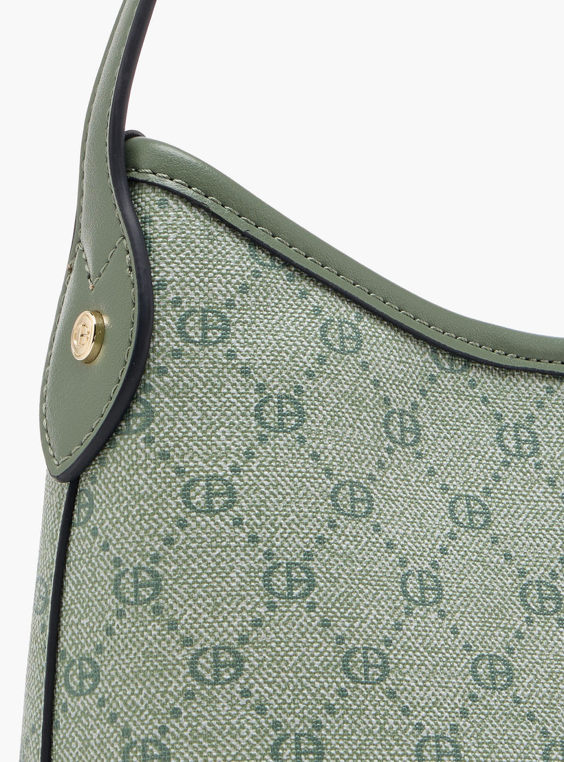 Chrisbella Monogram Print Hobo Bag with Adjustable Strap and Zip Around Wallet-women-bagsandwallets-handbags-image-7