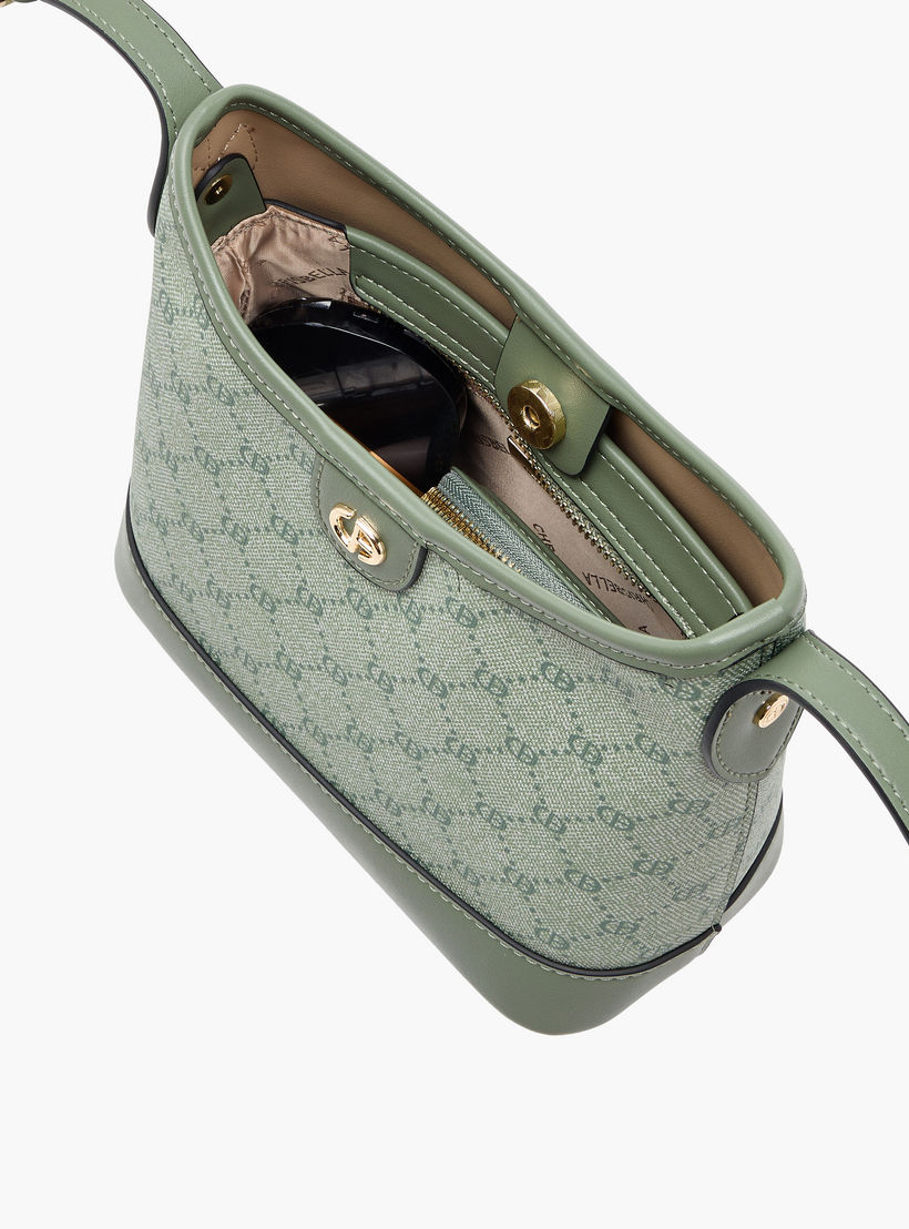 Chrisbella Monogram Print Hobo Bag with Adjustable Strap and Zip Around Wallet-women-bagsandwallets-handbags-image-9
