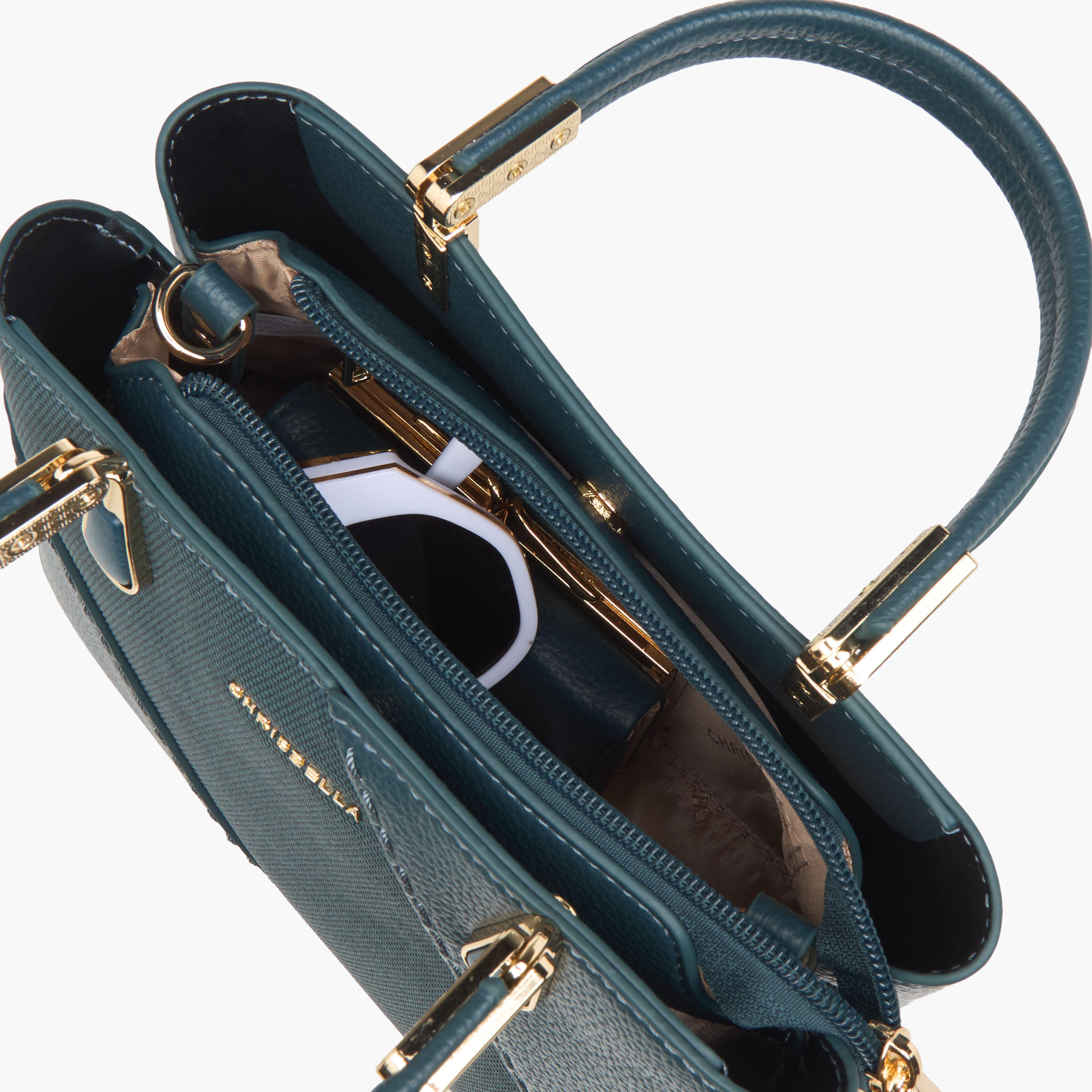 Chrisbella Textured Tote Bag with Detachable Strap and Wallet-women-bagsandwallets-handbags-image-11