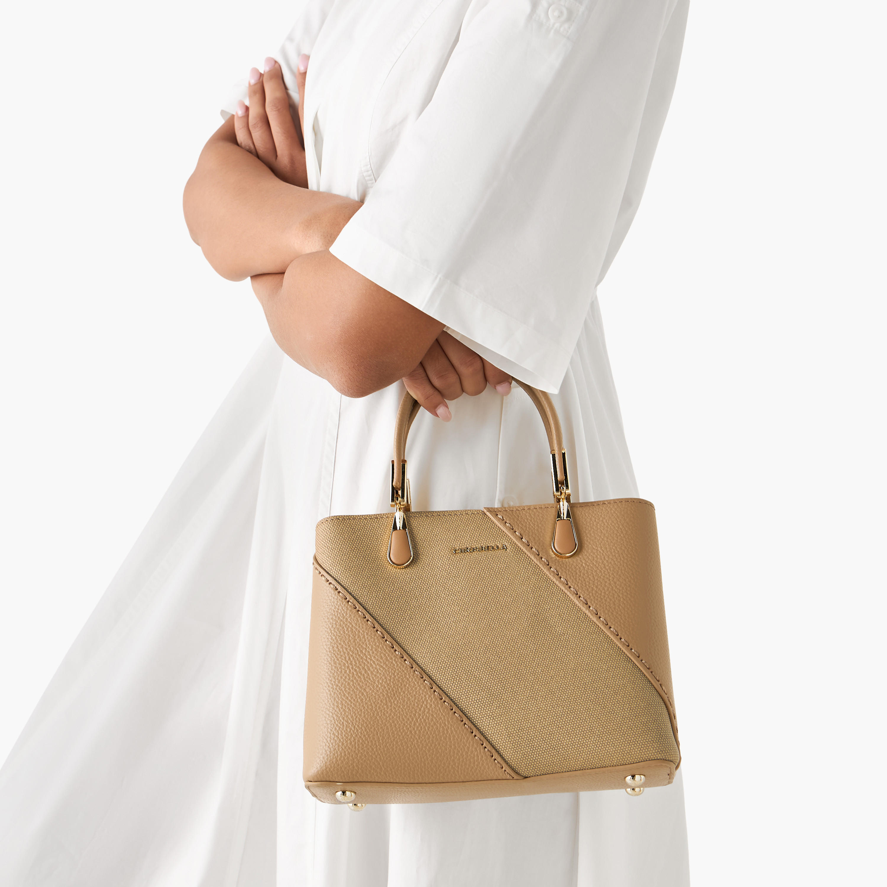 Chrisbella Textured Tote Bag with Detachable Strap and Wallet-women-bagsandwallets-handbags-image-10