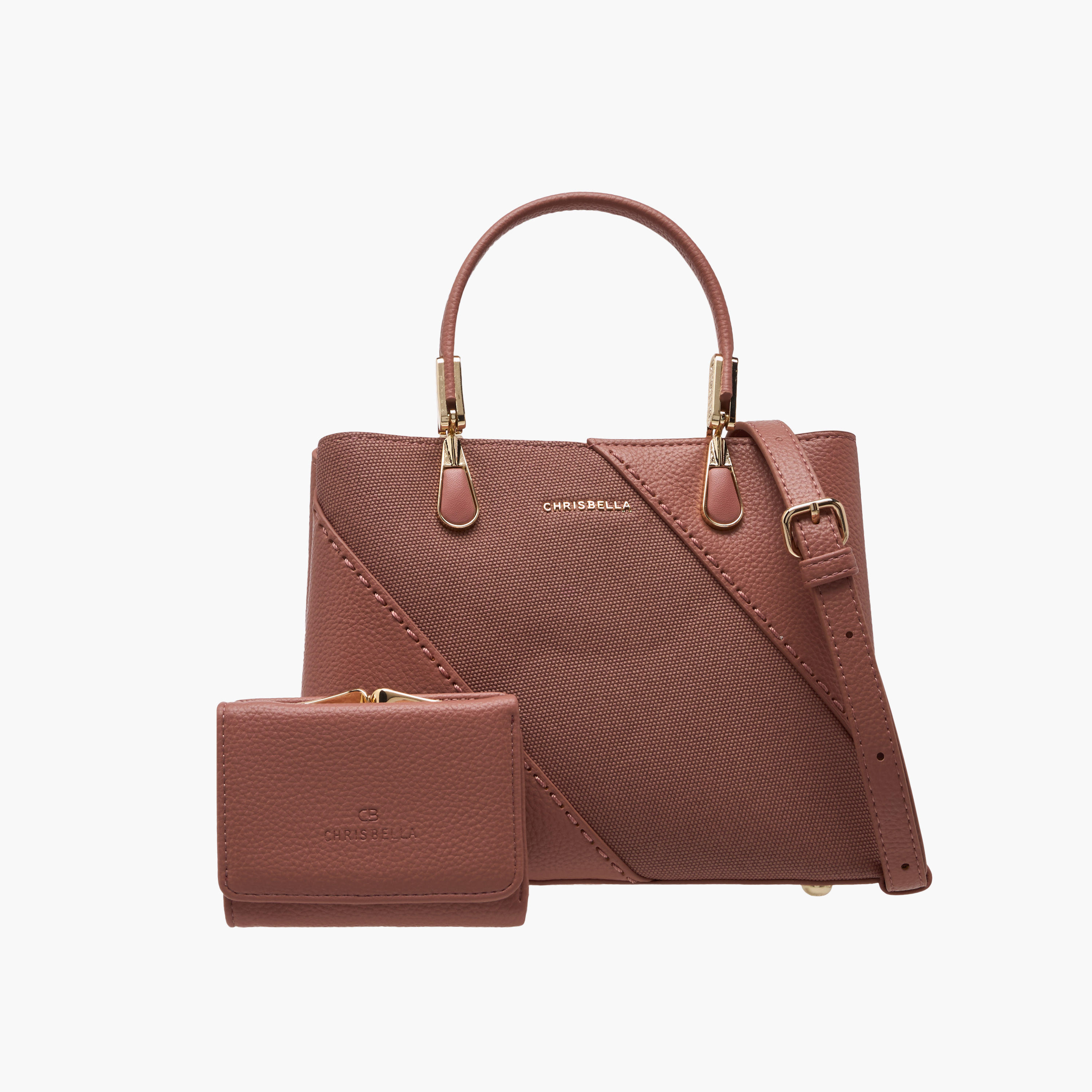 شنطة توتي بارزة الملمس بحزام قابل للفصل مع محفظة من كريسبيلا-women-bagsandwallets-handbags-image-1