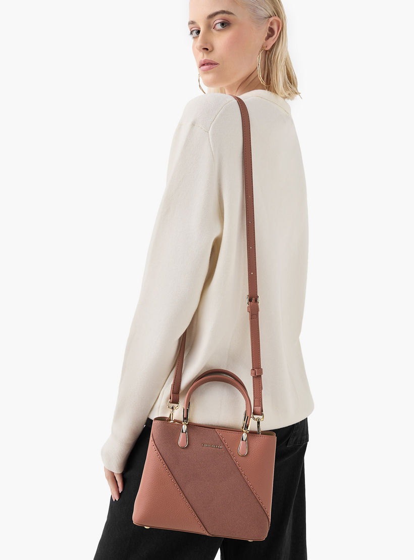 Chrisbella Textured Tote Bag with Detachable Strap and Wallet-women-bagsandwallets-handbags-image-10