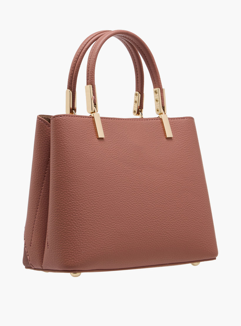 Chrisbella Textured Tote Bag with Detachable Strap and Wallet-women-bagsandwallets-handbags-image-4