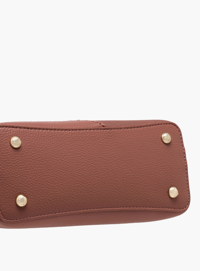 Chrisbella Textured Tote Bag with Detachable Strap and Wallet-women-bagsandwallets-handbags-image-8