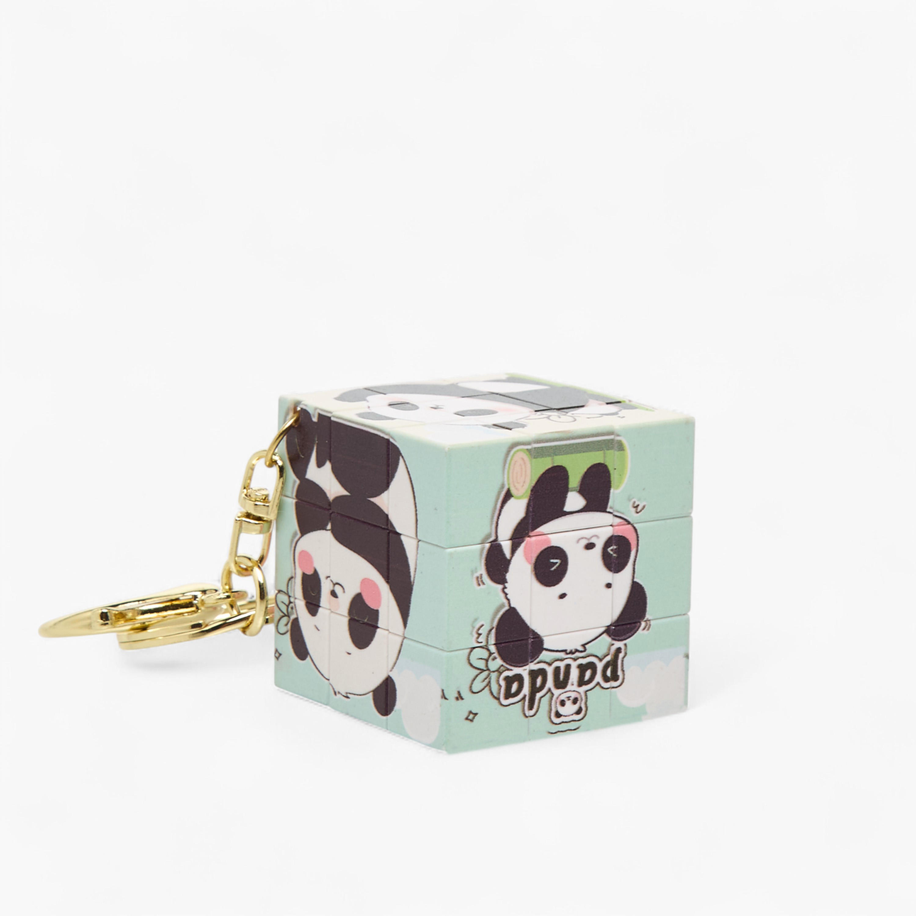 Panda Puzzle Cube Charm Keyring with Lobster Hook-girls-accessories-keyringsandbagcharms-image-3