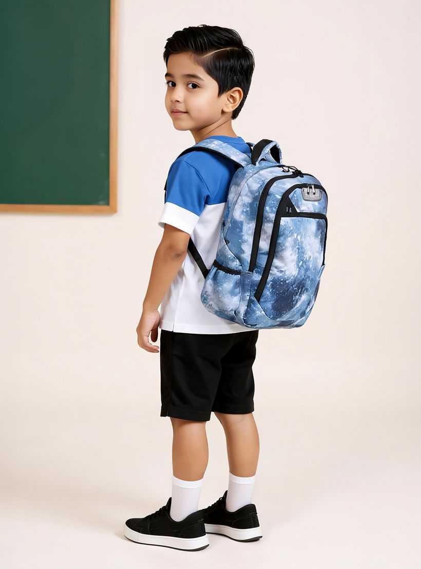 Spirit Galaxy Print 18.5 inch Backpack with Adjustable Shoulder Straps - 47x33x15 cms-school-bagsandbackpacks-backpacks-image-2
