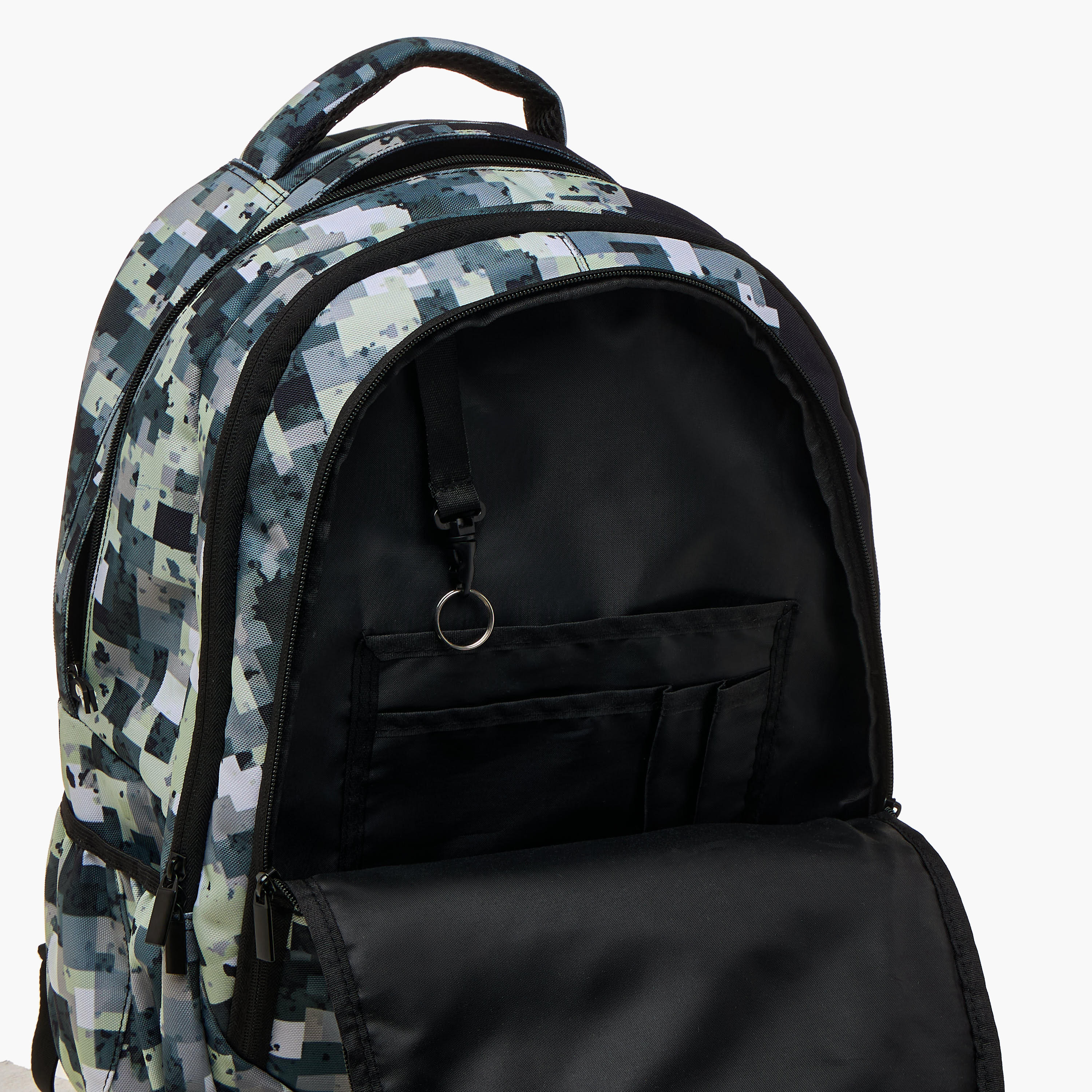 Spirit Pixel Print 18.5-inch Backpack with Adjustable Straps and Zip Closure - 47x33x15 cms-school-bagsandbackpacks-backpacks-image-12