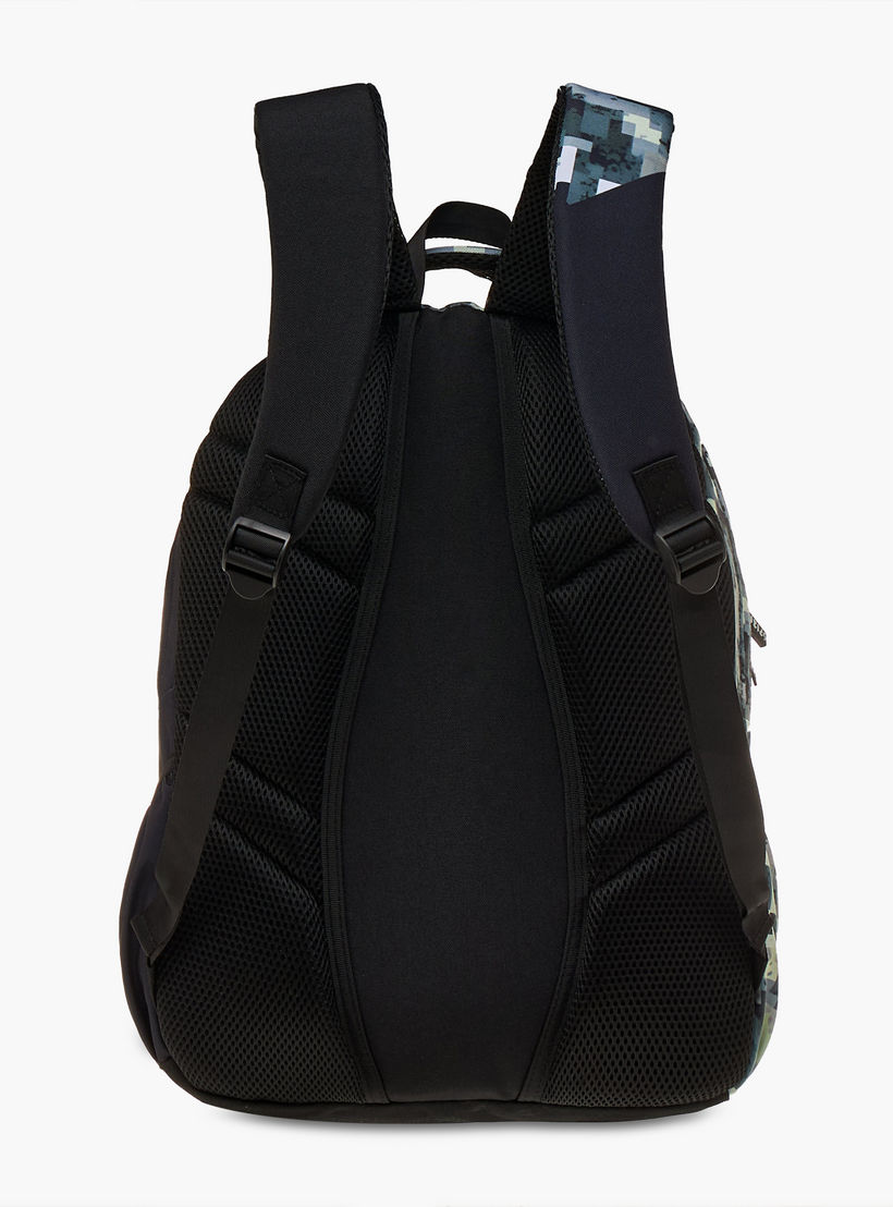 Spirit Pixel Print 18.5-inch Backpack with Adjustable Straps and Zip Closure - 47x33x15 cms-school-bagsandbackpacks-backpacks-image-7
