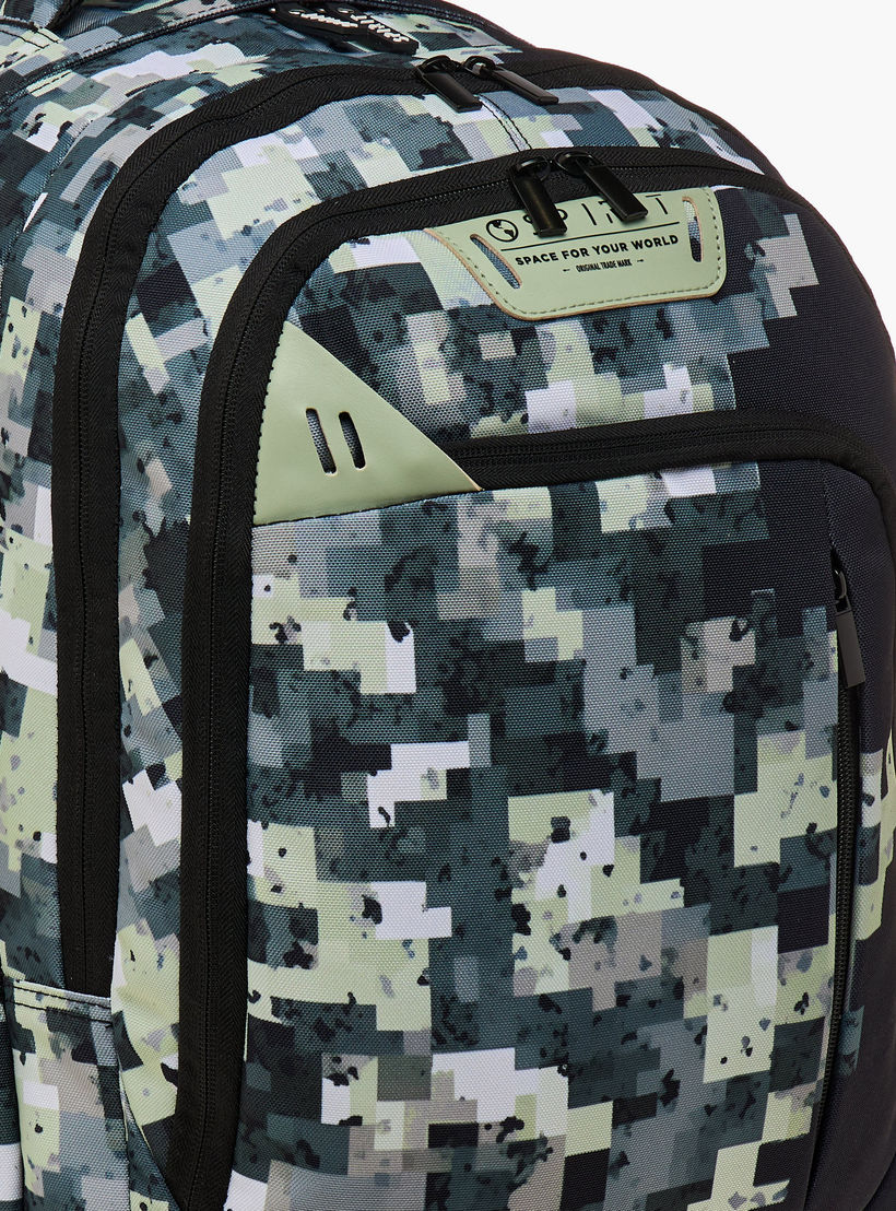 Spirit Pixel Print 18.5-inch Backpack with Adjustable Straps and Zip Closure - 47x33x15 cms-school-bagsandbackpacks-backpacks-image-9