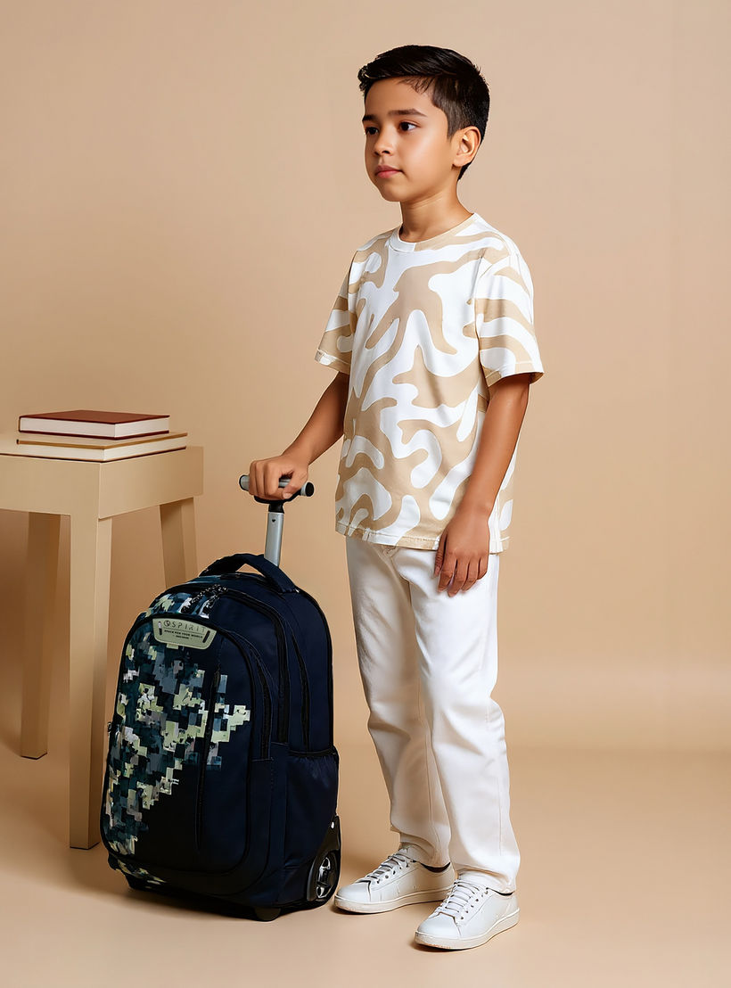 شنطة ترولي للأولاد 8-13 سنة بمقبض قابل للسحب وتصميم الأشكال من سبيريت -school-bagsandbackpacks-trolleybags-image-2
