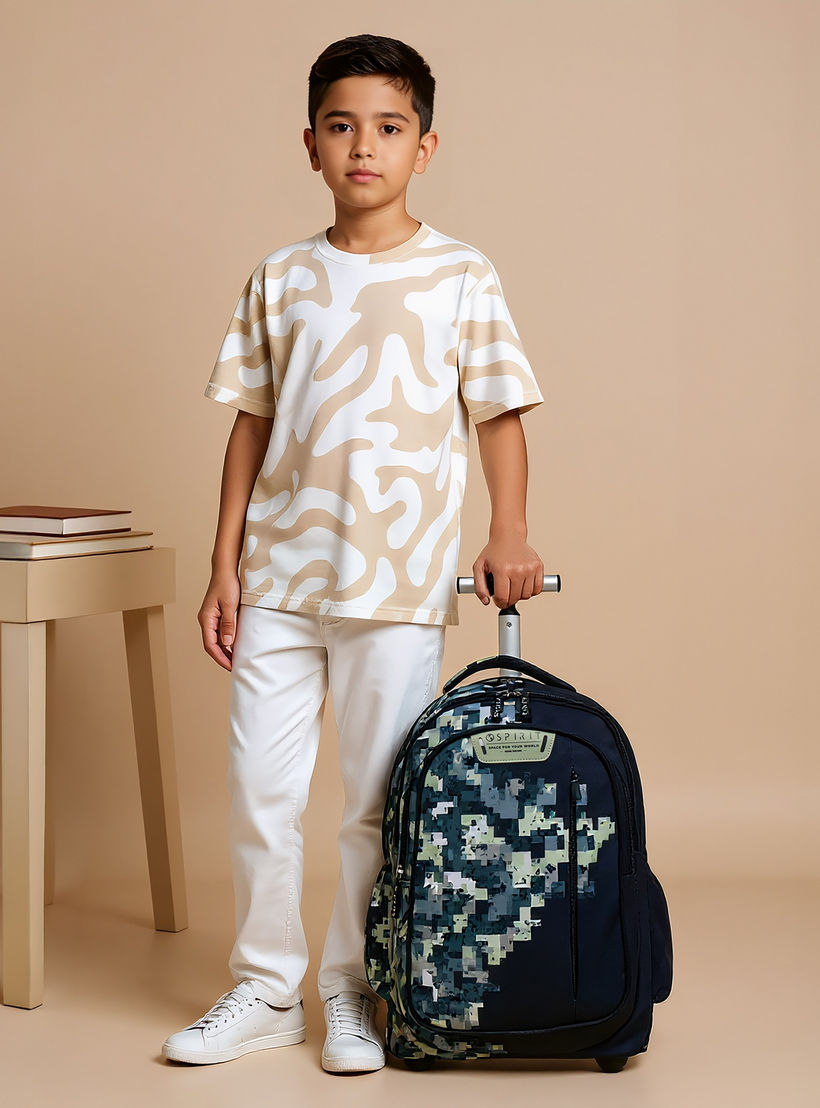 شنطة ترولي للأولاد 8-13 سنة بمقبض قابل للسحب وتصميم الأشكال من سبيريت -school-bagsandbackpacks-trolleybags-image-3