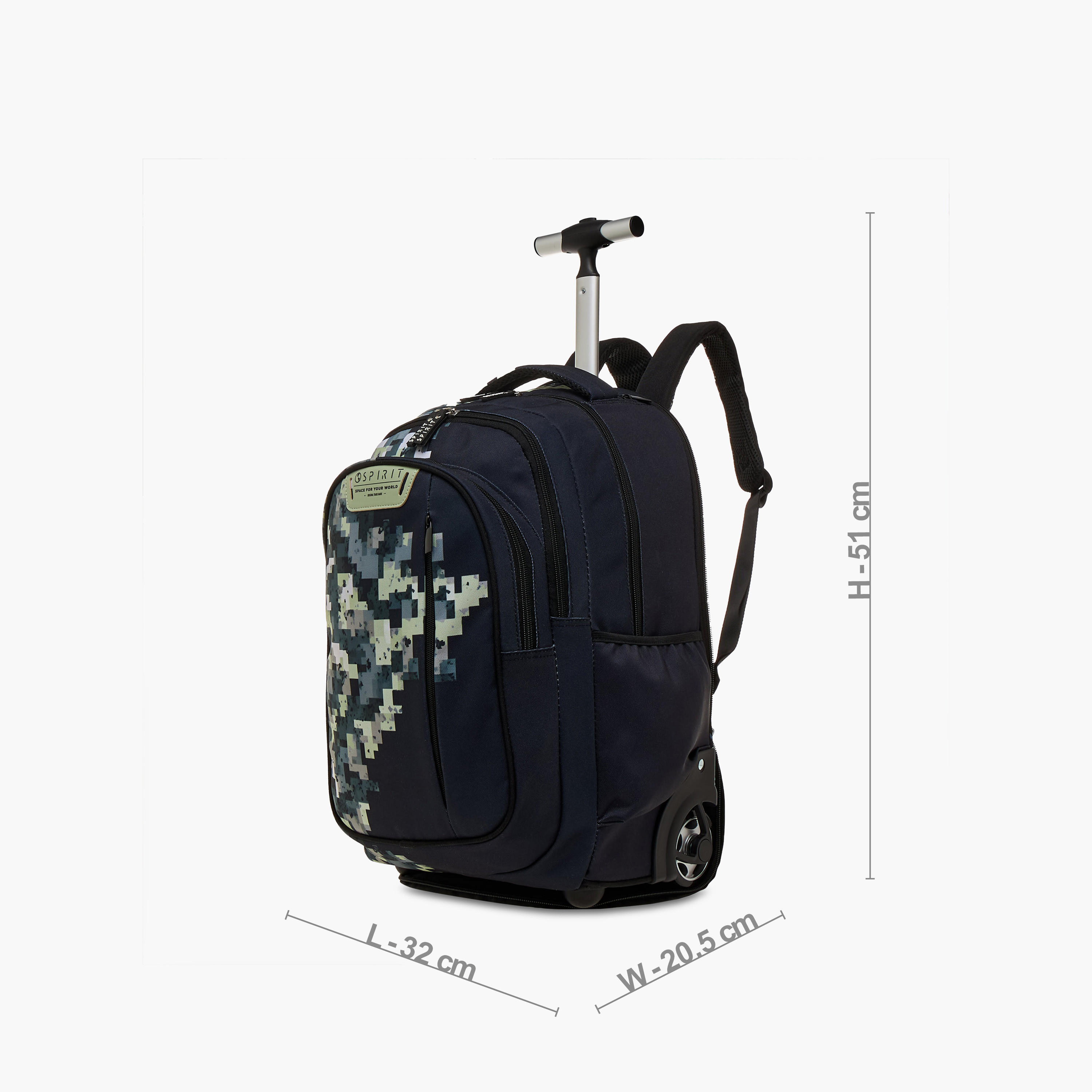 شنطة ترولي للأولاد 8-13 سنة بمقبض قابل للسحب وتصميم الأشكال من سبيريت -school-bagsandbackpacks-trolleybags-image-4