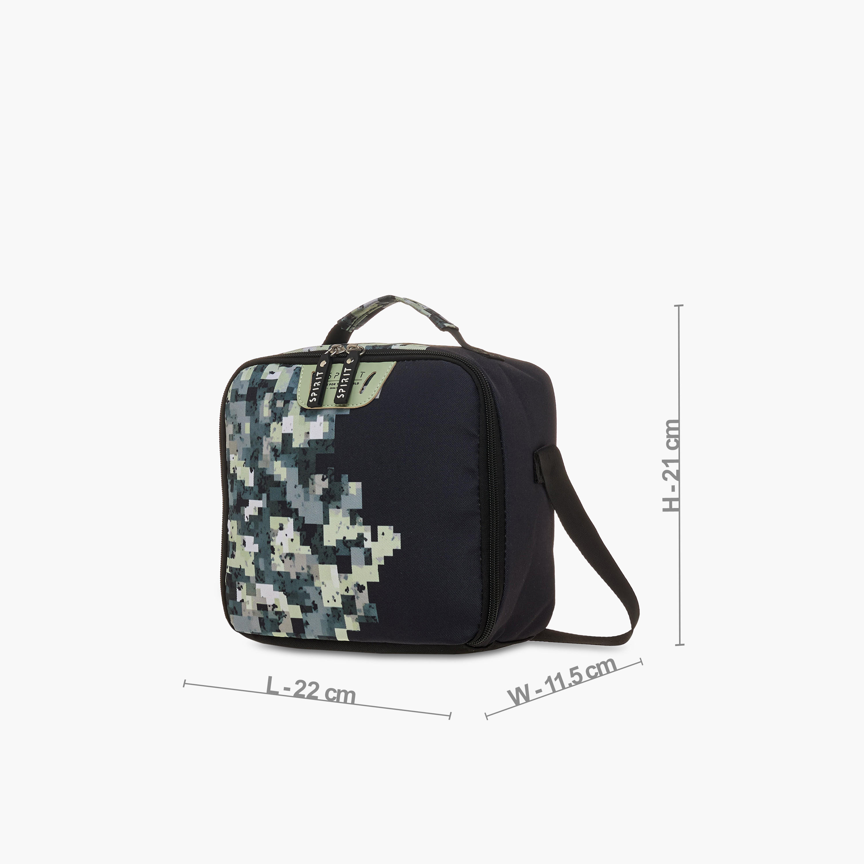 Spirit Pixel Print Lunch Bag with Adjustable Strap and Zip Closure-school-lunchessentials-lunchbags-image-2