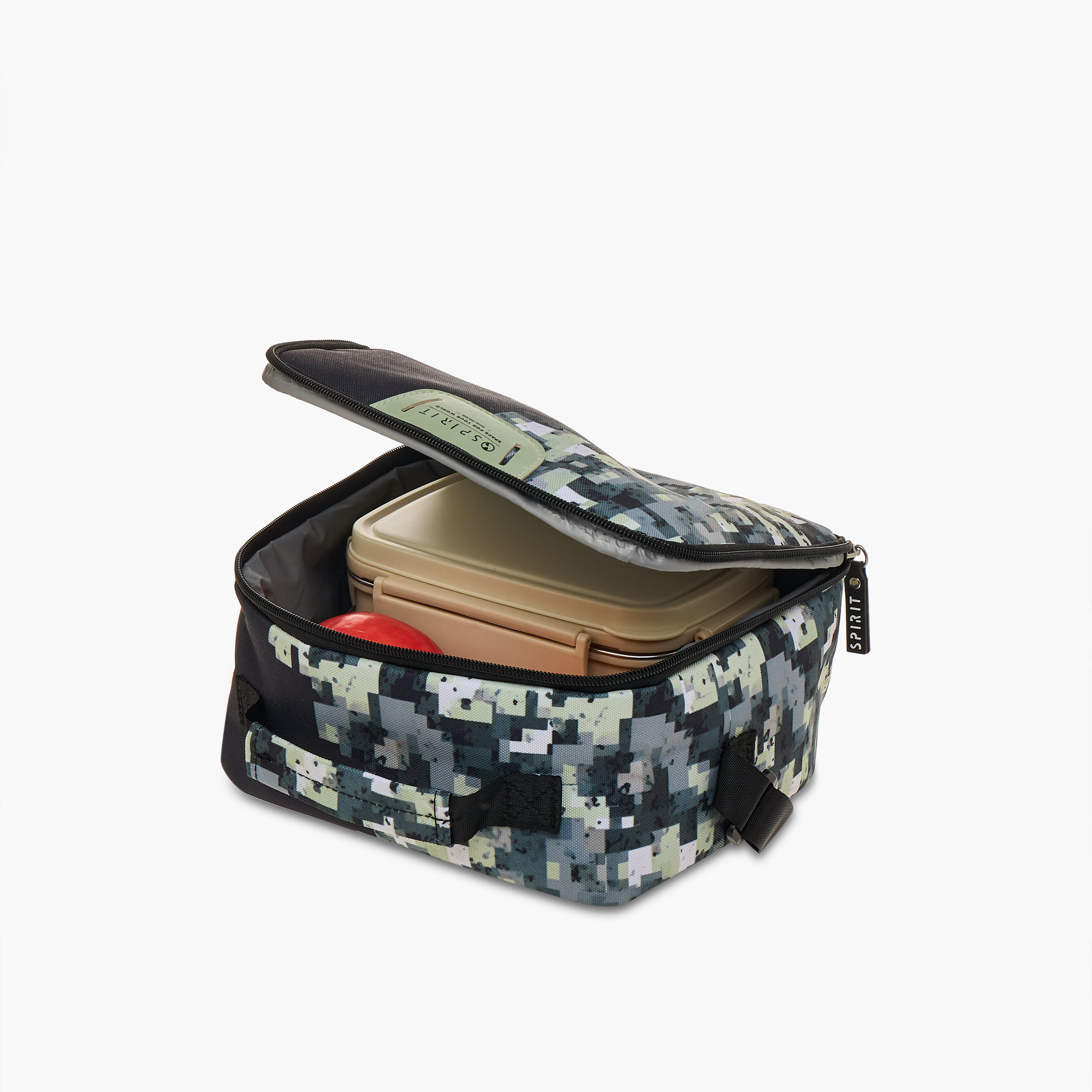 Spirit Pixel Print Lunch Bag with Adjustable Strap and Zip Closure-school-lunchessentials-lunchbags-image-7