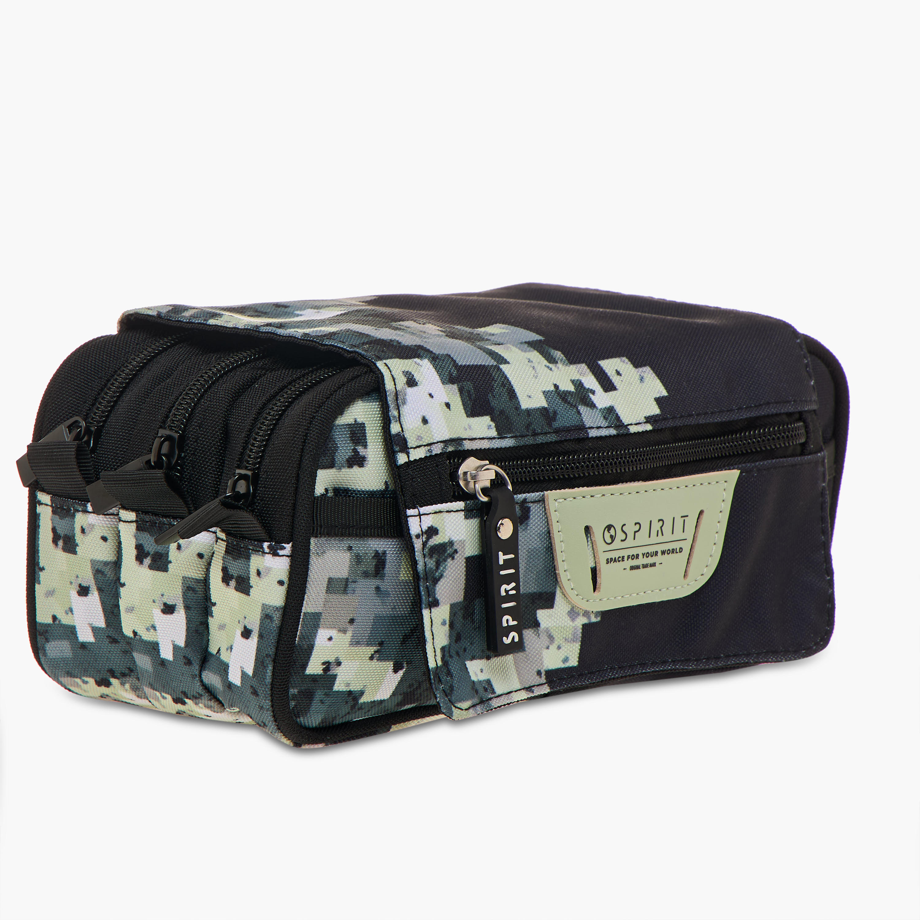 Spirit Pixel Print Pencil Pouch with Zip Closure-school-stationery-pencilcases-image-4