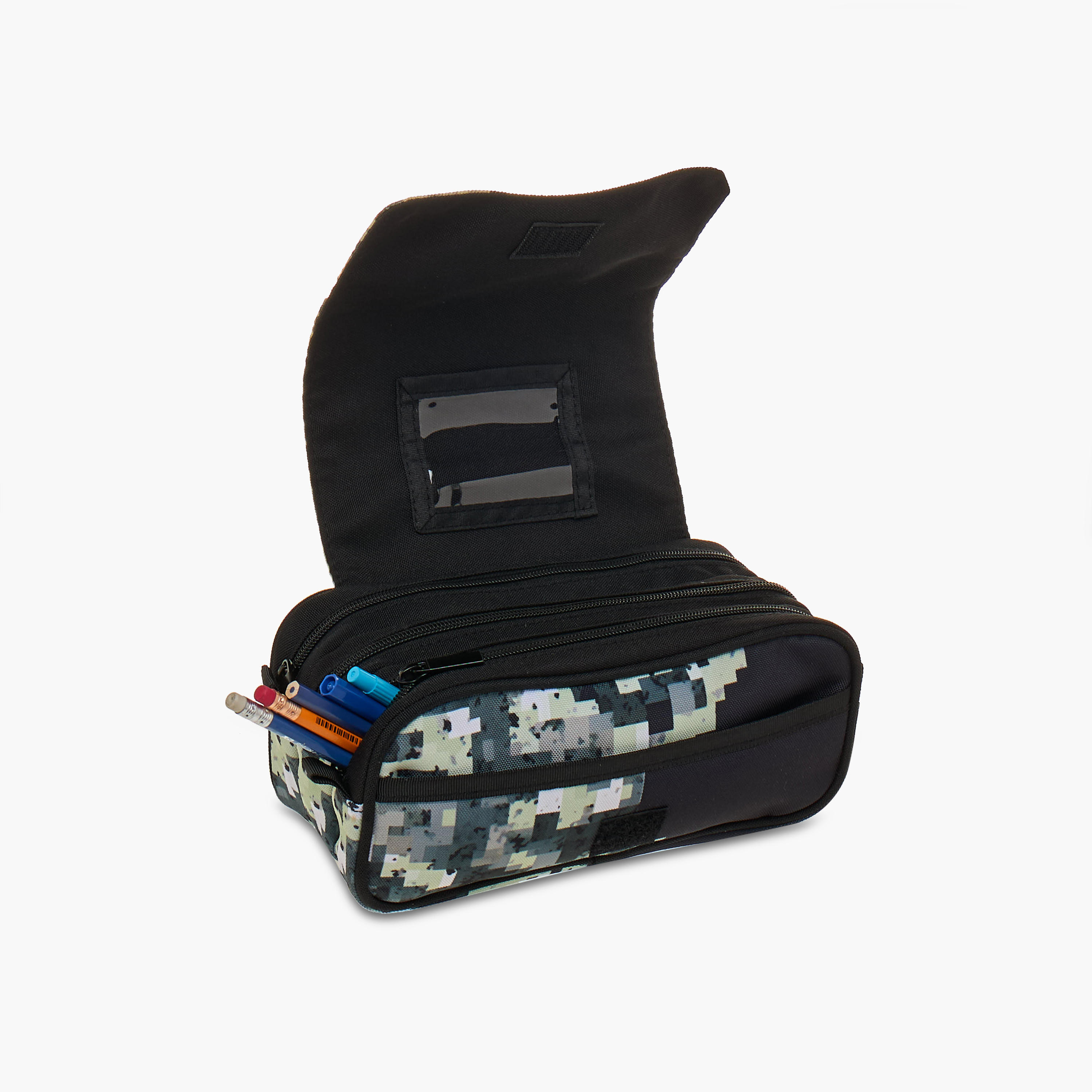 Spirit Pixel Print Pencil Pouch with Zip Closure-school-stationery-pencilcases-image-5