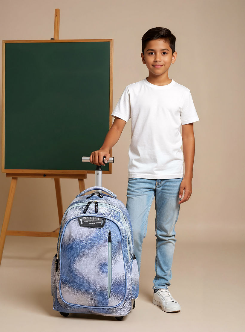Spirit Striped Trolley Bag for Boys 8-13 Years with Retractable Handle -school-bagsandbackpacks-trolleybags-image-3