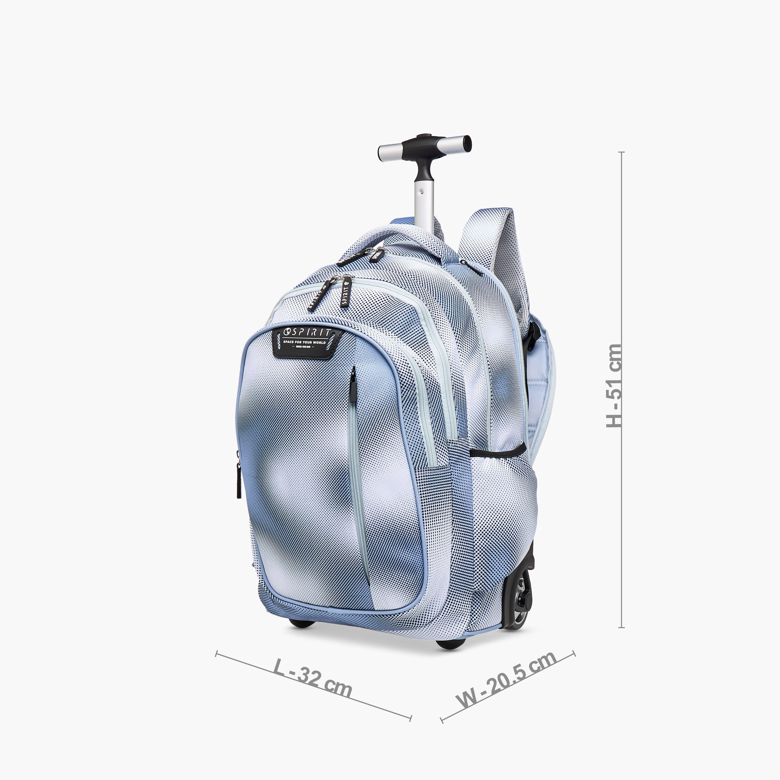 Spirit Striped Trolley Bag for Boys 8-13 Years with Retractable Handle -school-bagsandbackpacks-trolleybags-image-4