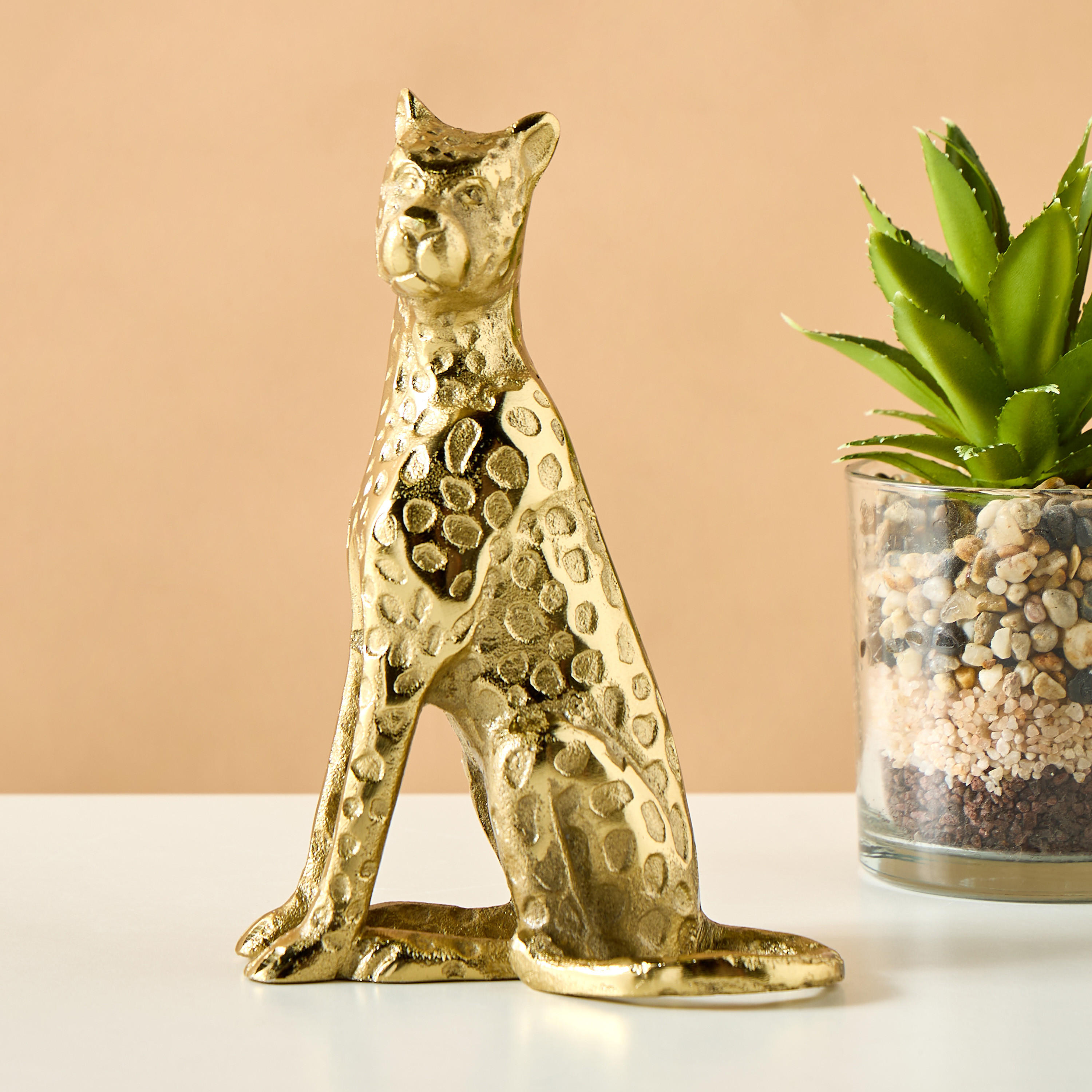 Decorative Leopard Sculpture - 13x8x19 cms-household-decor-decorativeobjectsandsculptures-image-1