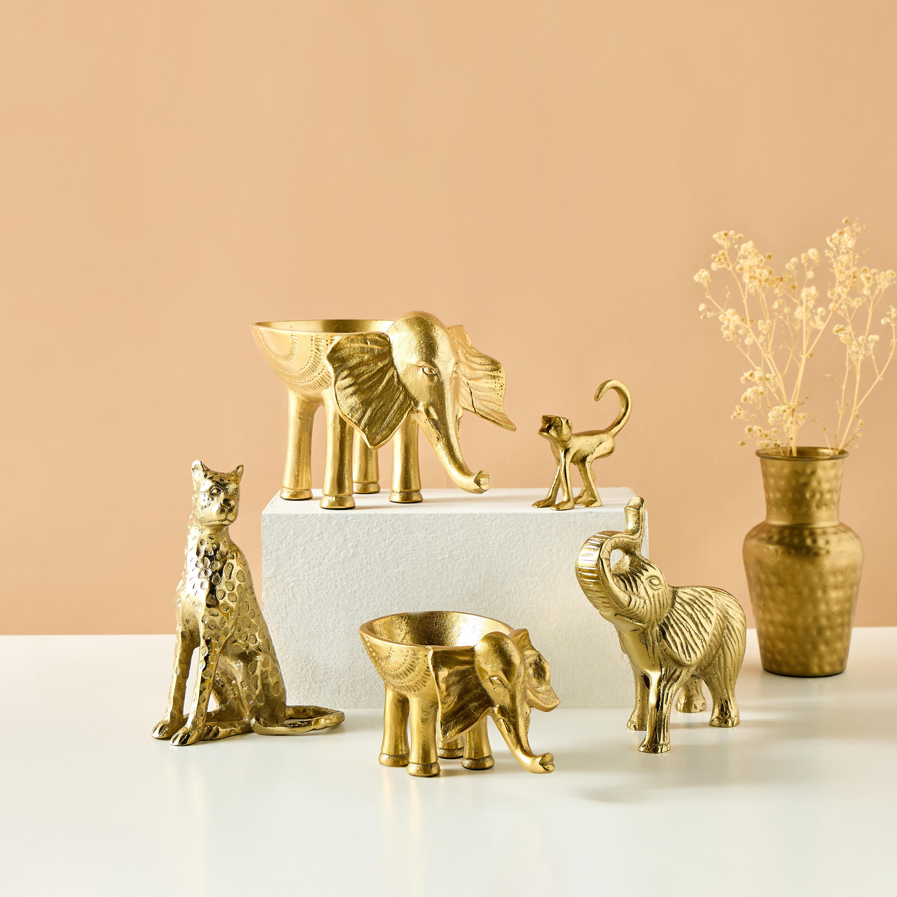 Decorative Elephant Sculpture - 18x7x18 cms-household-decor-decorativeobjectsandsculptures-image-5