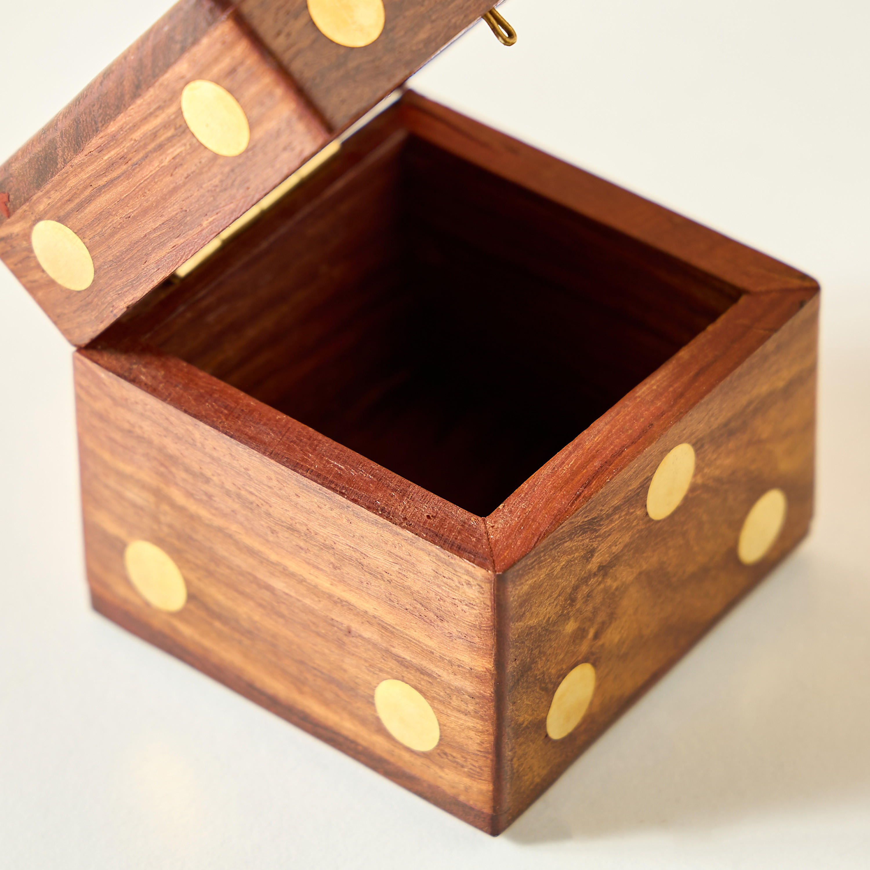Decorative Wooden Dice Box - 7x7 cms-household-decor-decorativeobjectsandsculptures-image-3