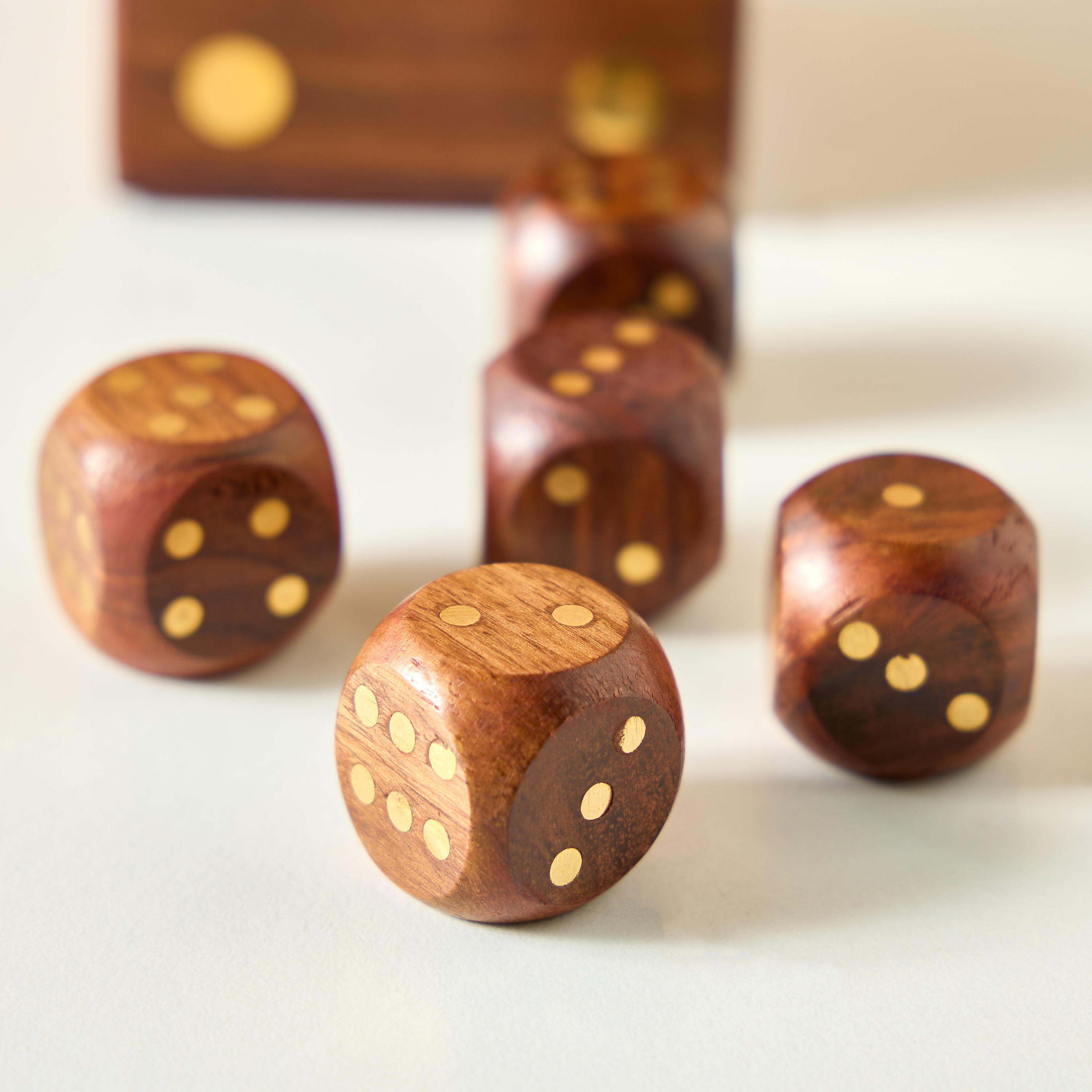 Decorative Wooden Dice Box - 7x7 cms-household-decor-decorativeobjectsandsculptures-image-4