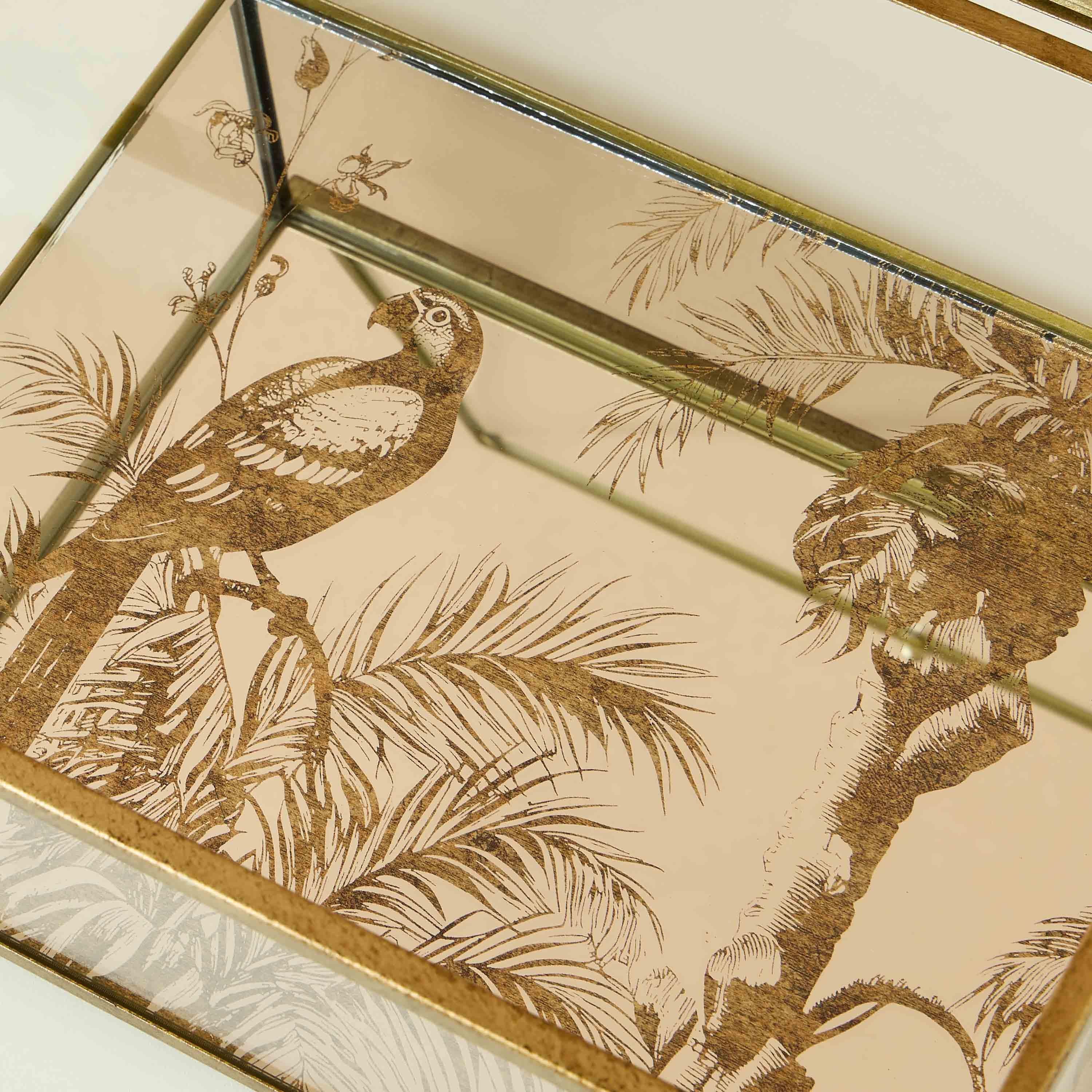 Botanical Print Decorative Glass Box - 23x18x8 cms-household-decor-boxesandtrays-image-5