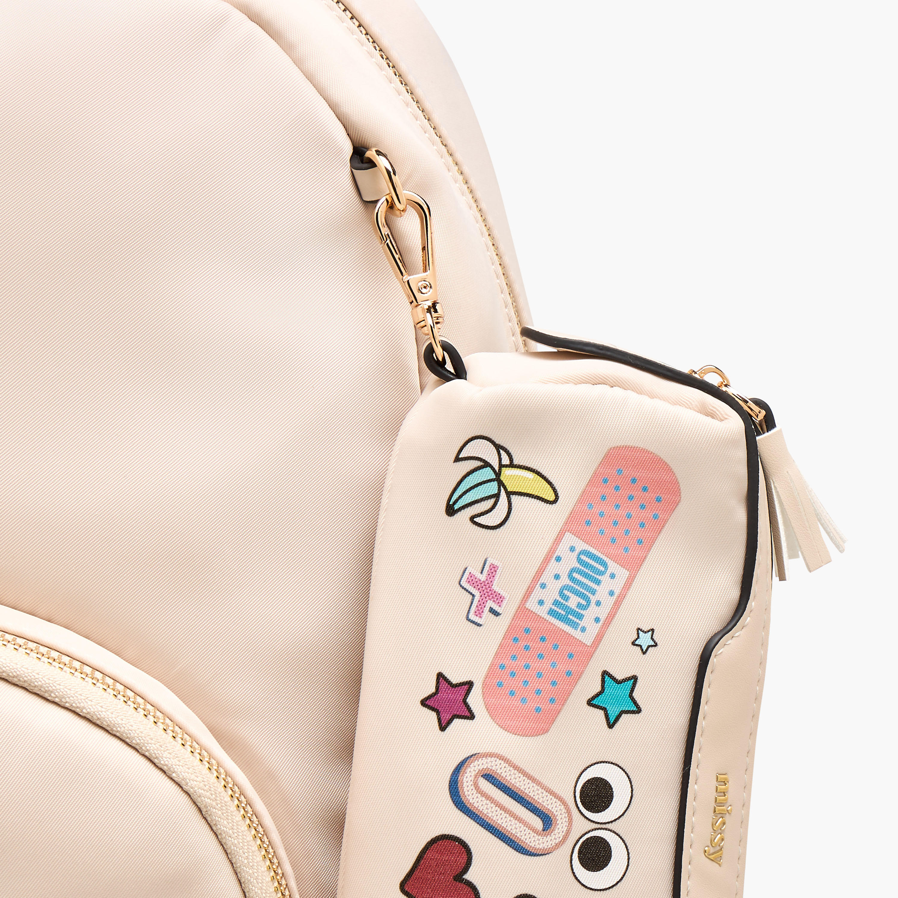 Missy Solid Backpack with Adjustable Straps and Detachable Pencil Pouch - 28x16x36 cm-women-bagsandwallets-backpacks-image-6