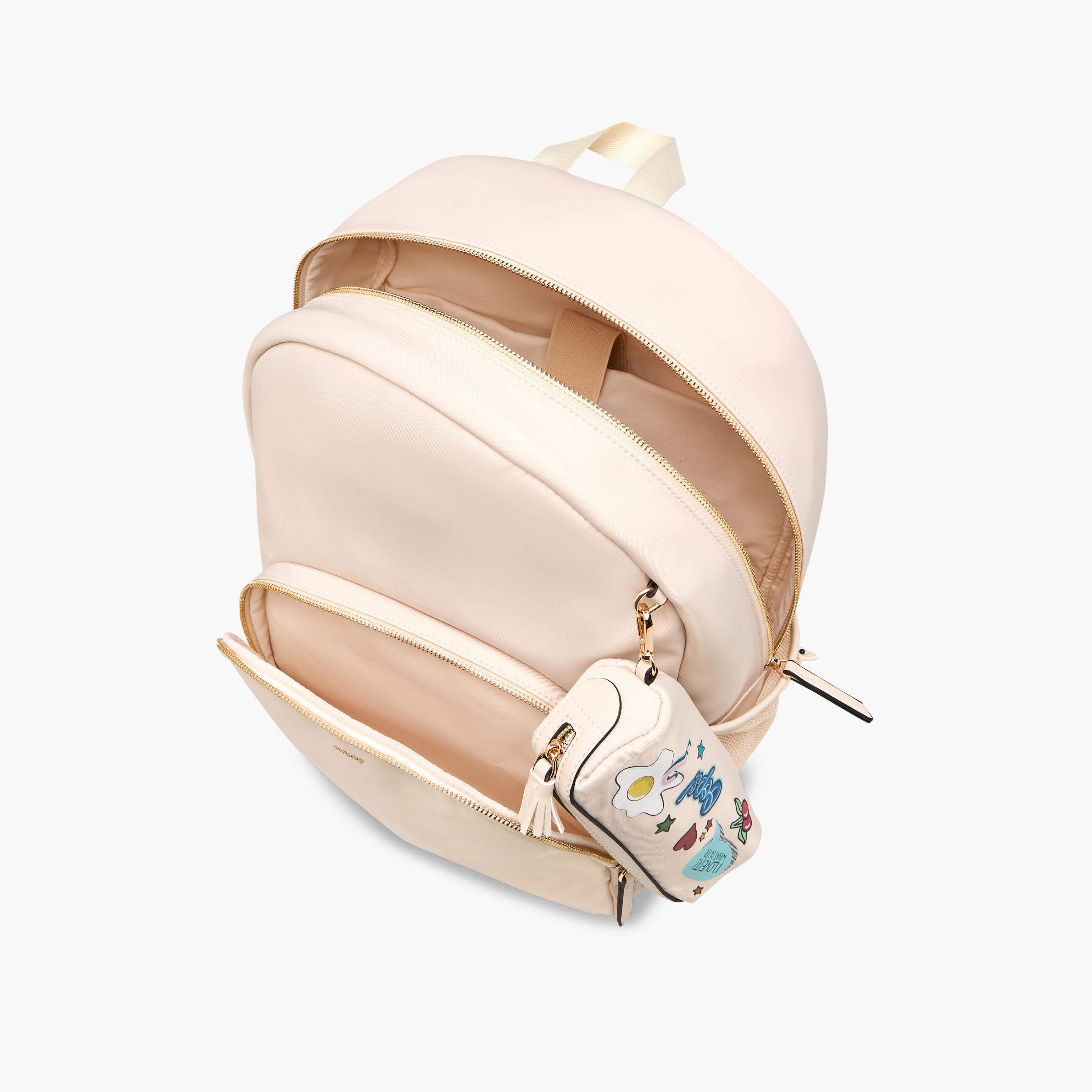 Missy Solid Backpack with Adjustable Straps and Detachable Pencil Pouch - 28x16x36 cm-women-bagsandwallets-backpacks-image-8