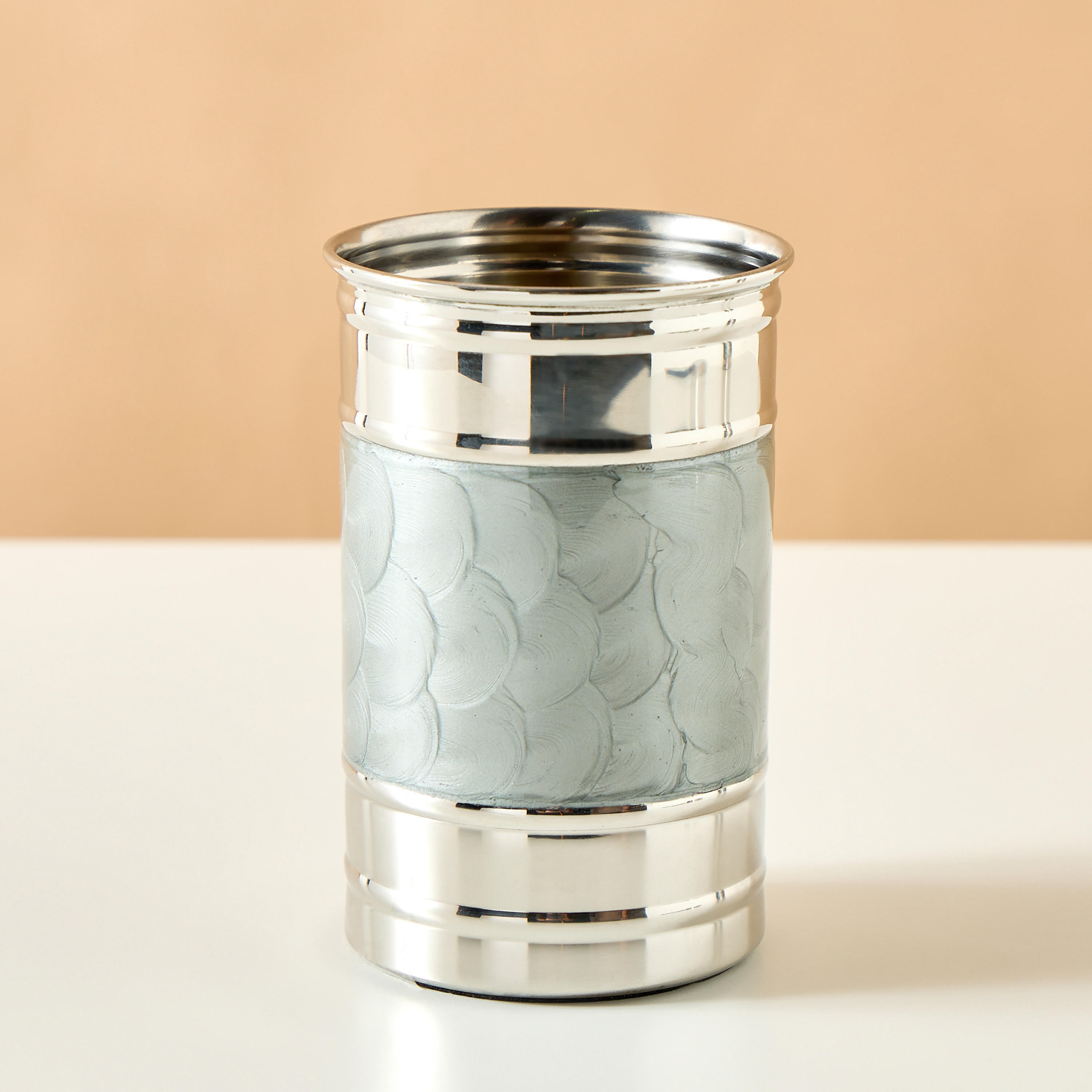 Enamelled Stainless Steel Tumbler-household-bathandlaundry-bathaccessories-toothbrushholdersandtumblers-image-1