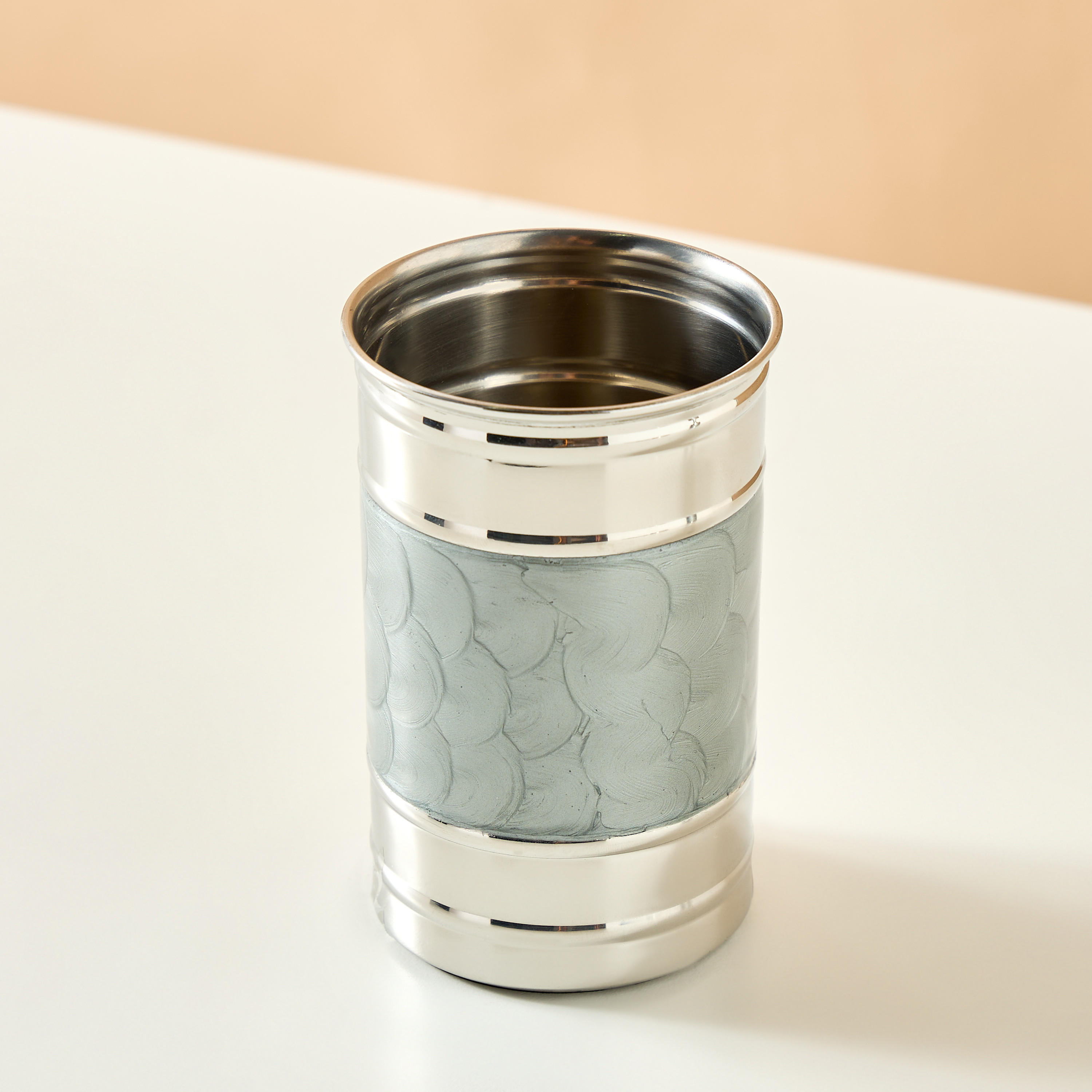 Enamelled Stainless Steel Tumbler-household-bathandlaundry-bathaccessories-toothbrushholdersandtumblers-image-2