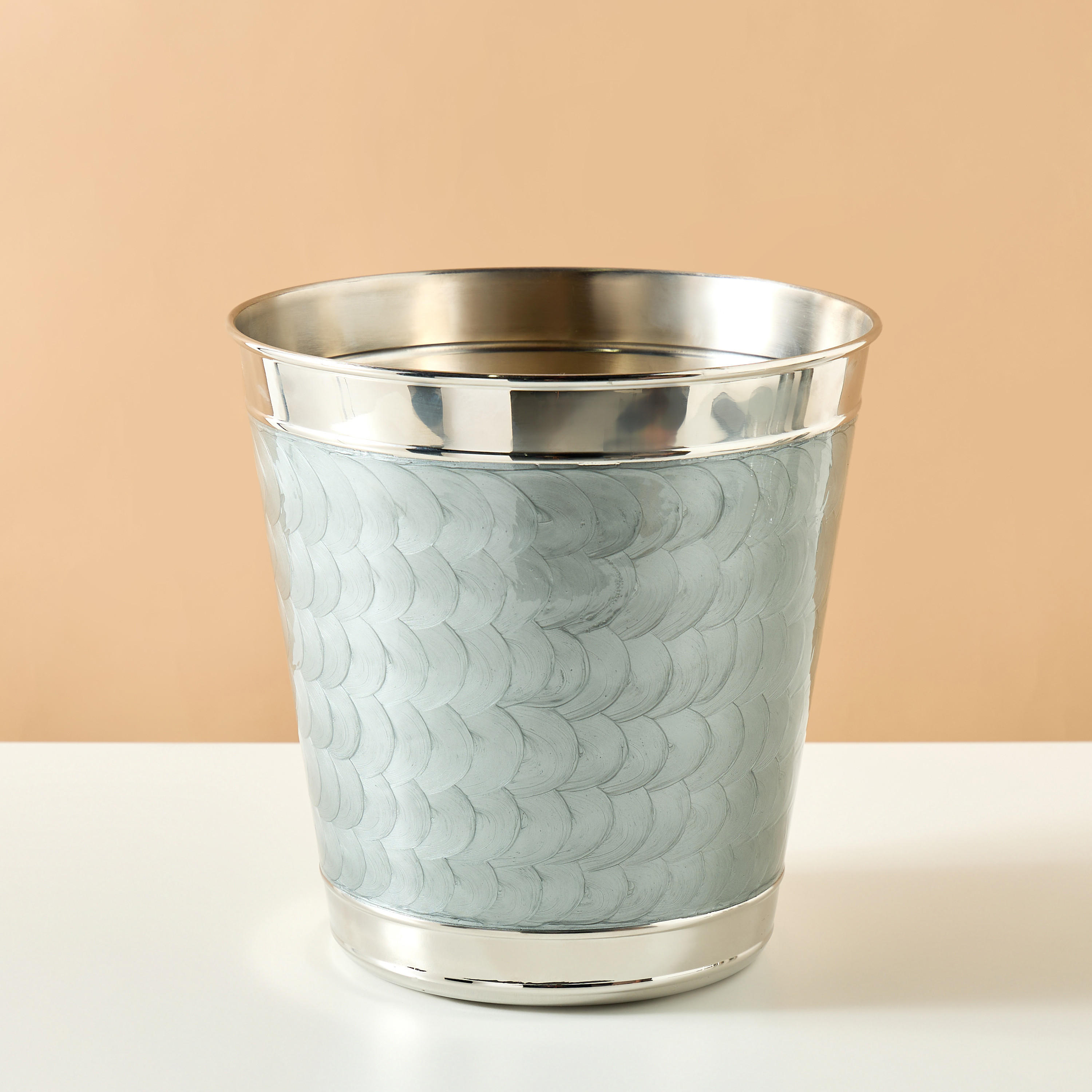 Enamelled Stainless Steel Waste Bin-household-bathandlaundry-wastebinsandaccessories-image-1