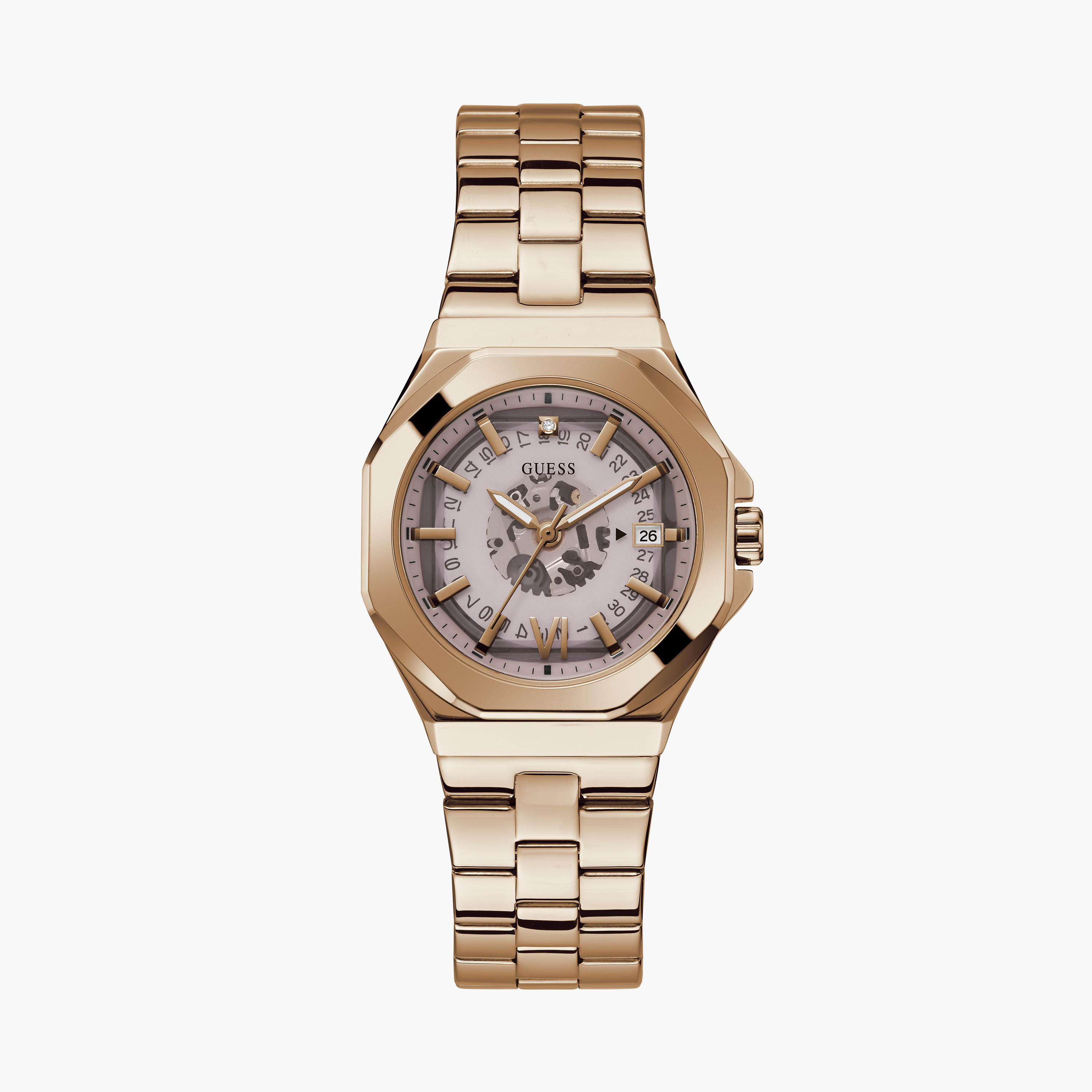 Guess Women's 34 MM Gold Analog Stainless Steel Watch GW0551L3-women-watchesandjewellery-watches-image-1