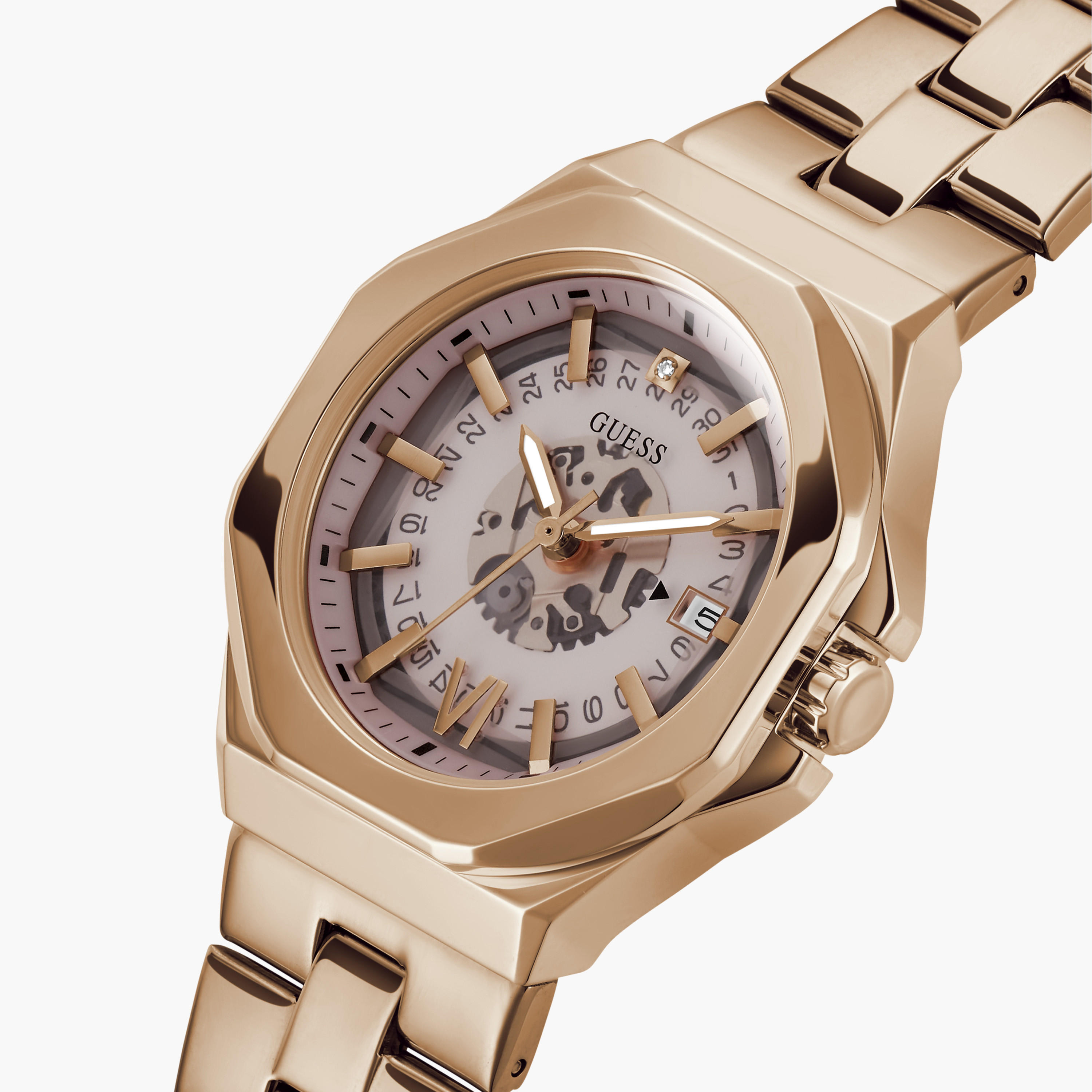 Guess Women's 34 MM Gold Analog Stainless Steel Watch GW0551L3-women-watchesandjewellery-watches-image-4