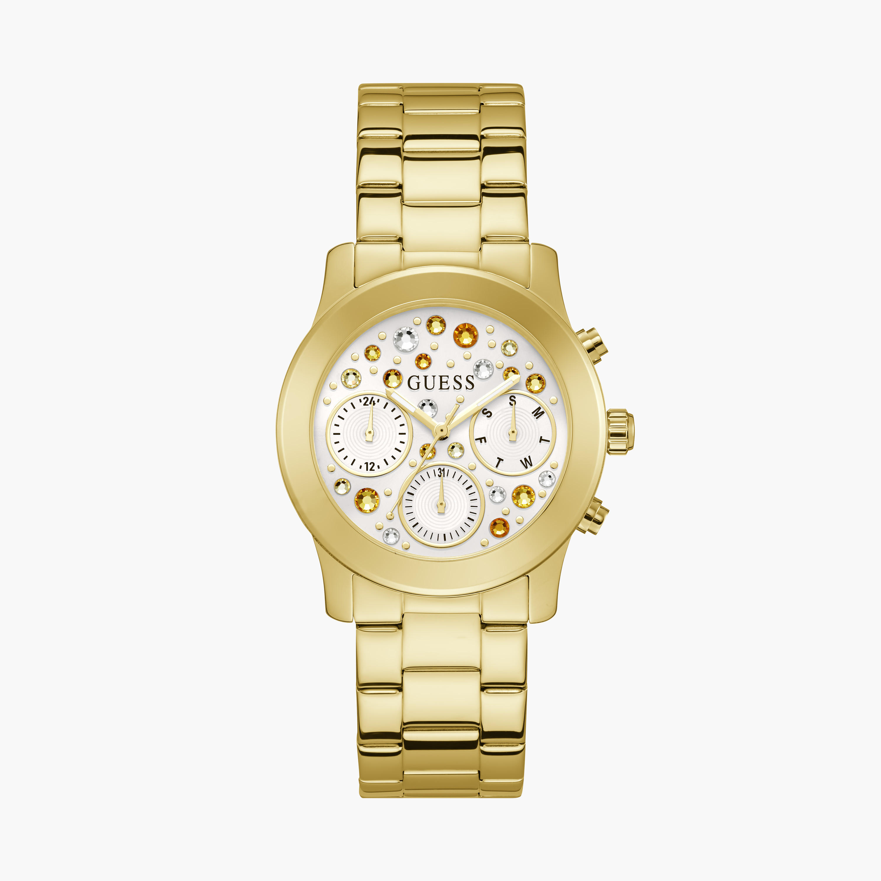 Guess Women's 38 MM Gold Chronograph Stainless Steel Watch GW0559L2-women-watchesandjewellery-watches-image-1