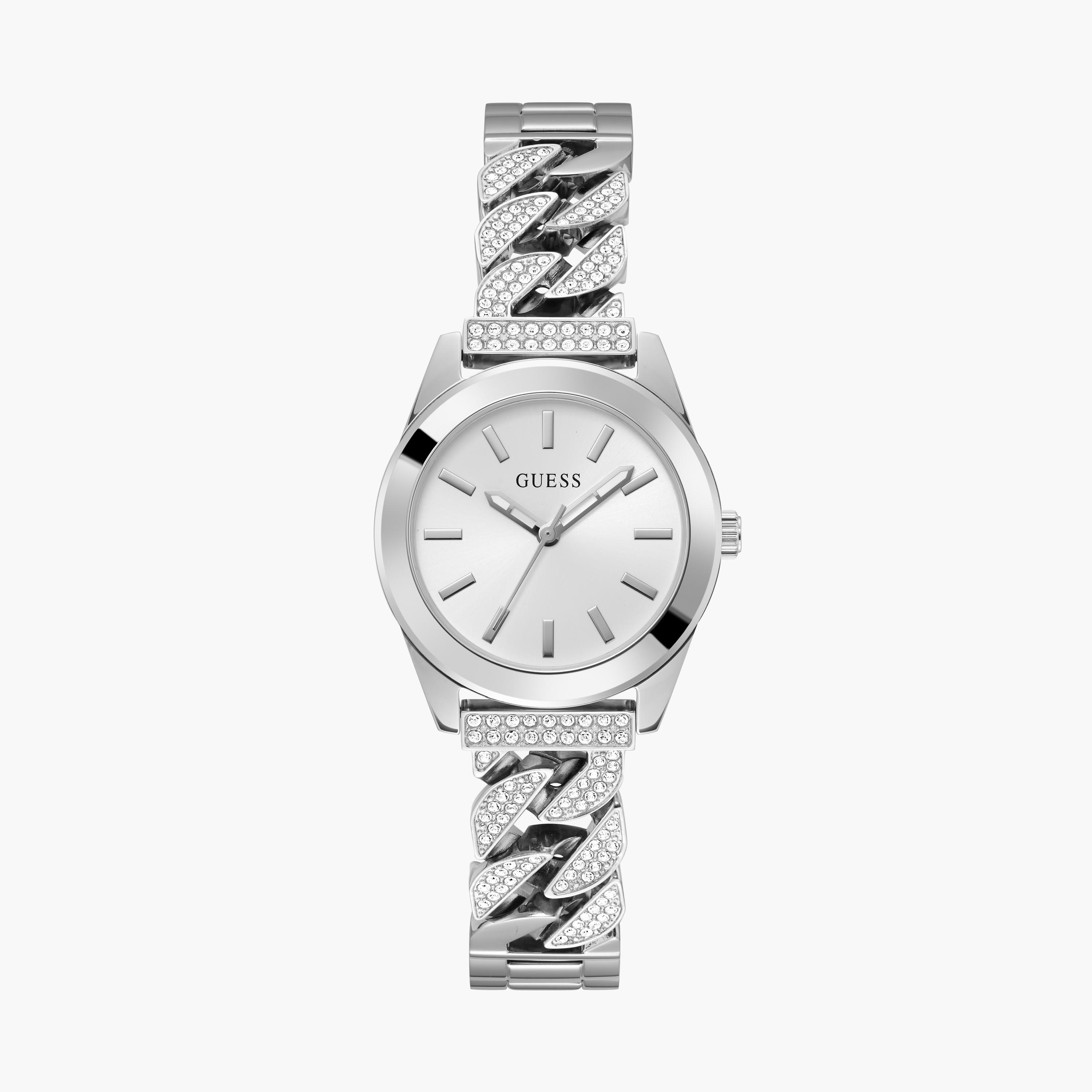 Guess Women's 32 MM Silver Analog Stainless Steel Watch GW0546L1-women-watchesandjewellery-watches-image-1