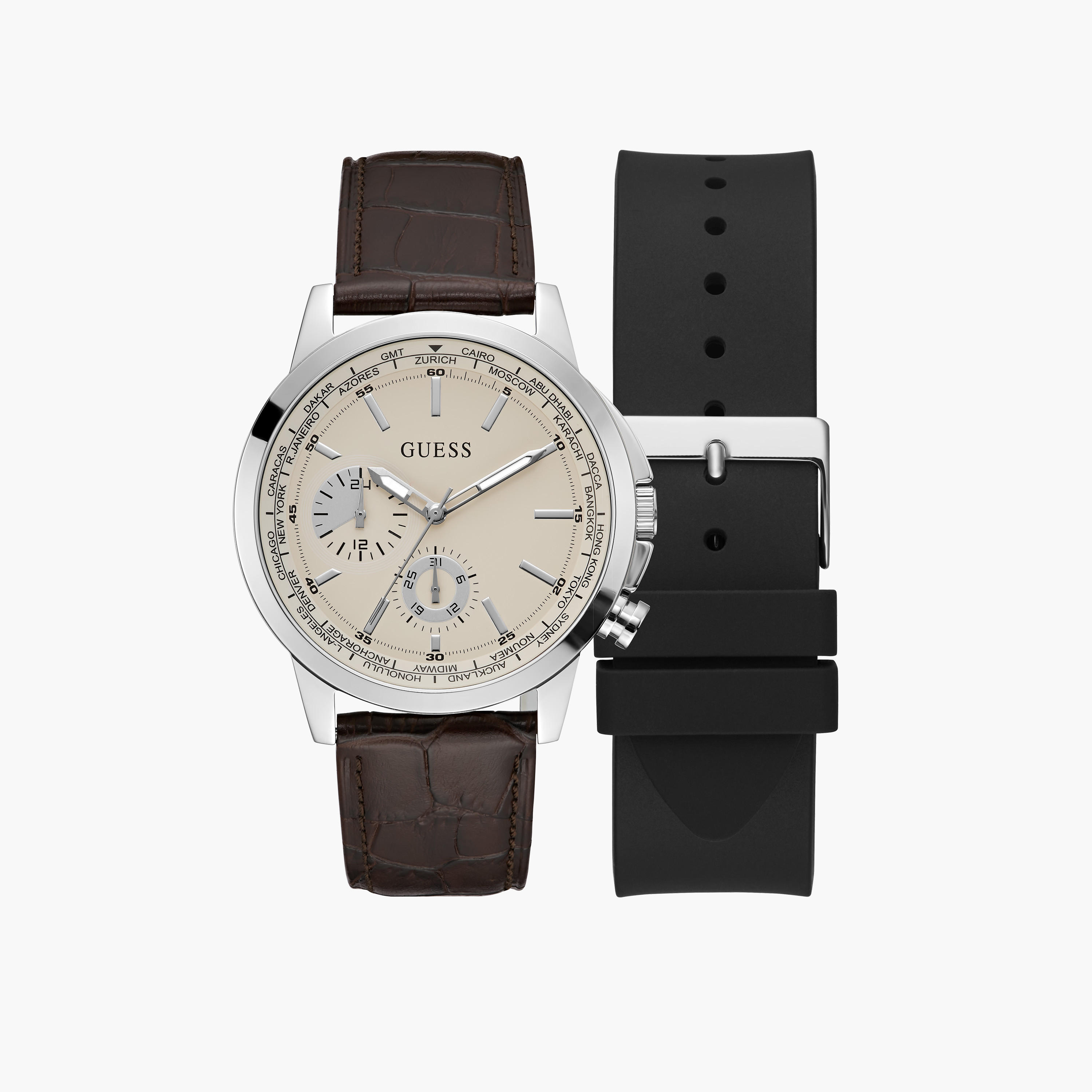 Guess Men's 44 MM Brown Analog Watch GW0664G1-men-watchesandjewellery-watches-image-1