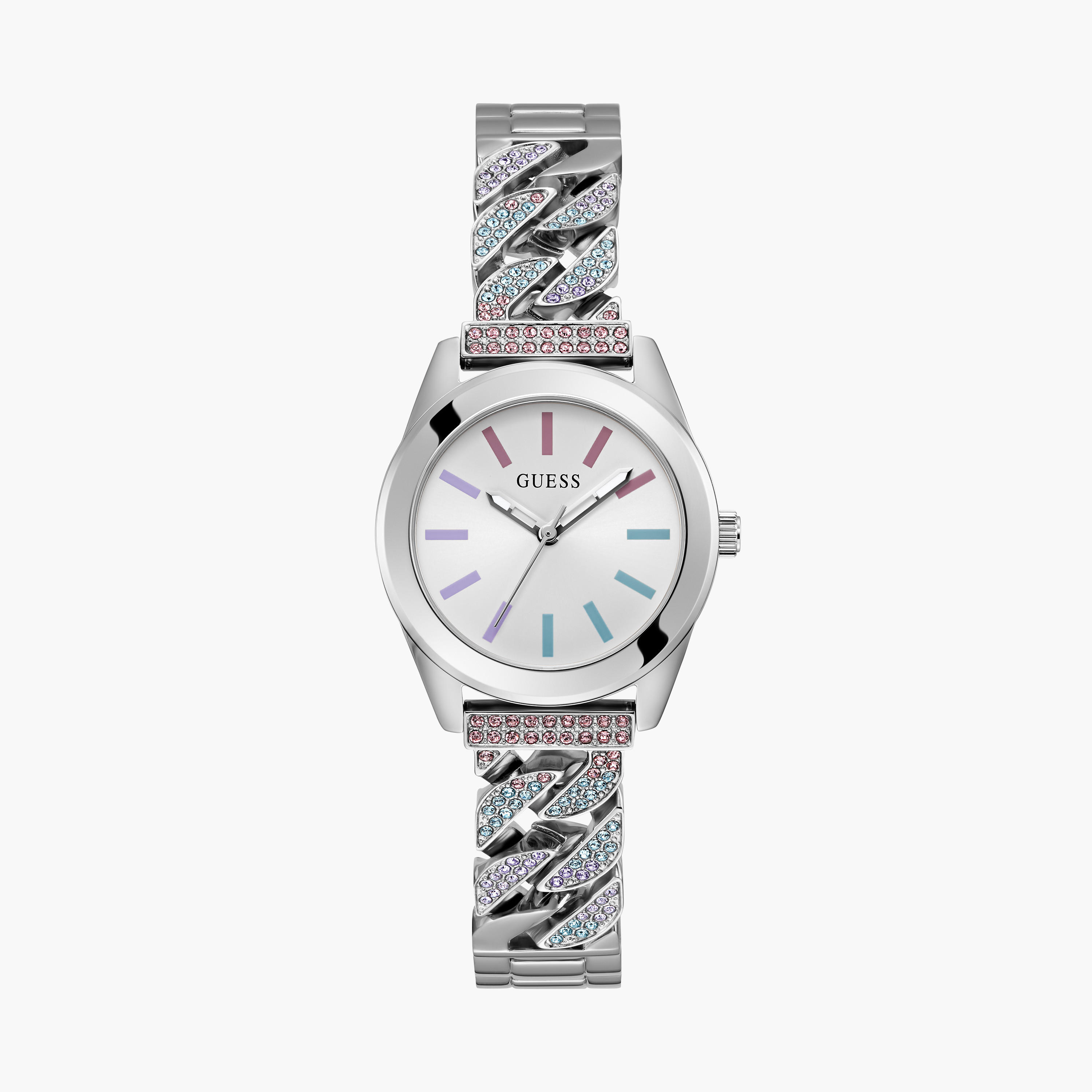 Guess Women's 32 MM Silver Analog Stainless Steel Watch GW0546L4-women-watchesandjewellery-watches-image-1