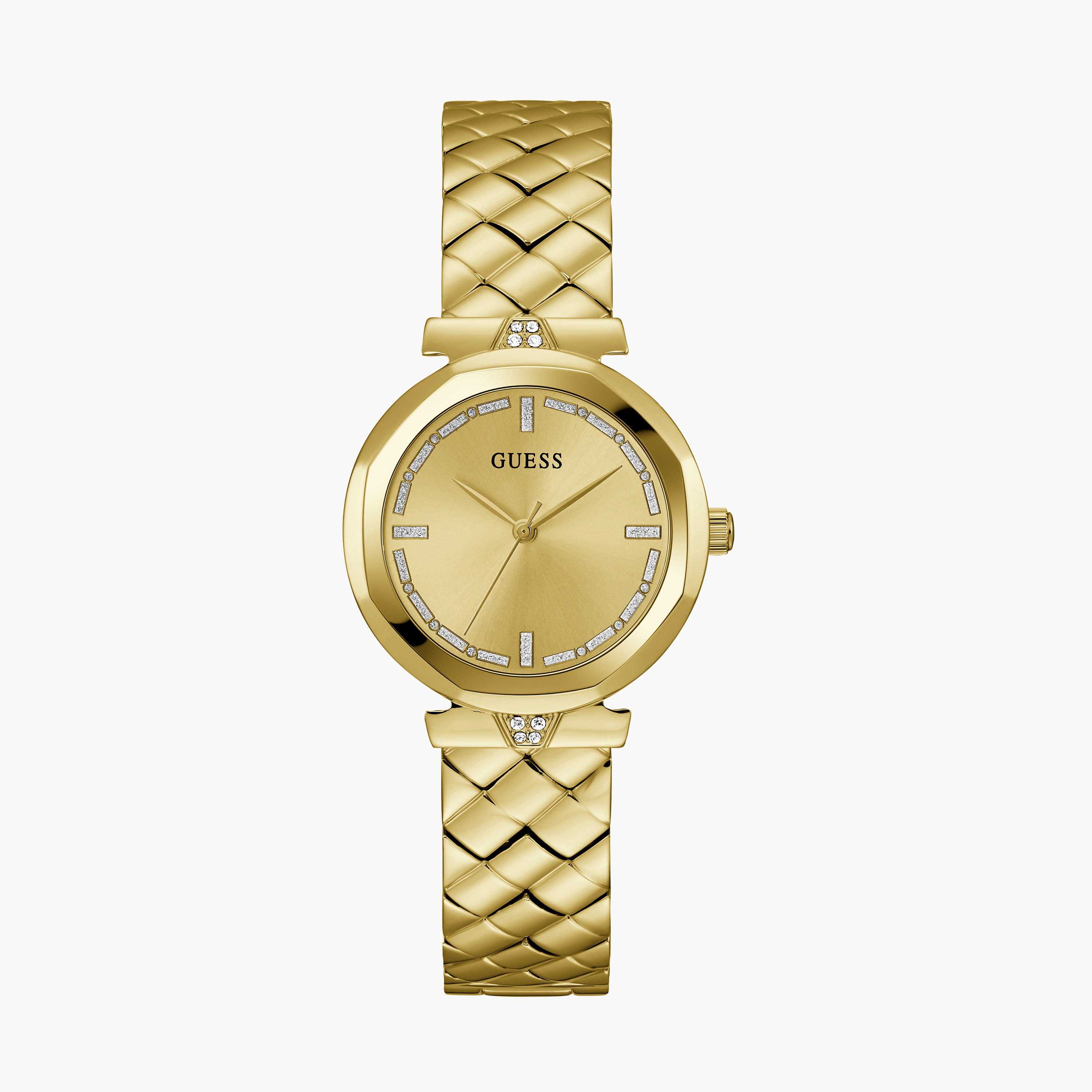 Guess Women's 34 MM Gold Analog Stainless Steel Watch GW0613L2-women-watchesandjewellery-watches-image-1
