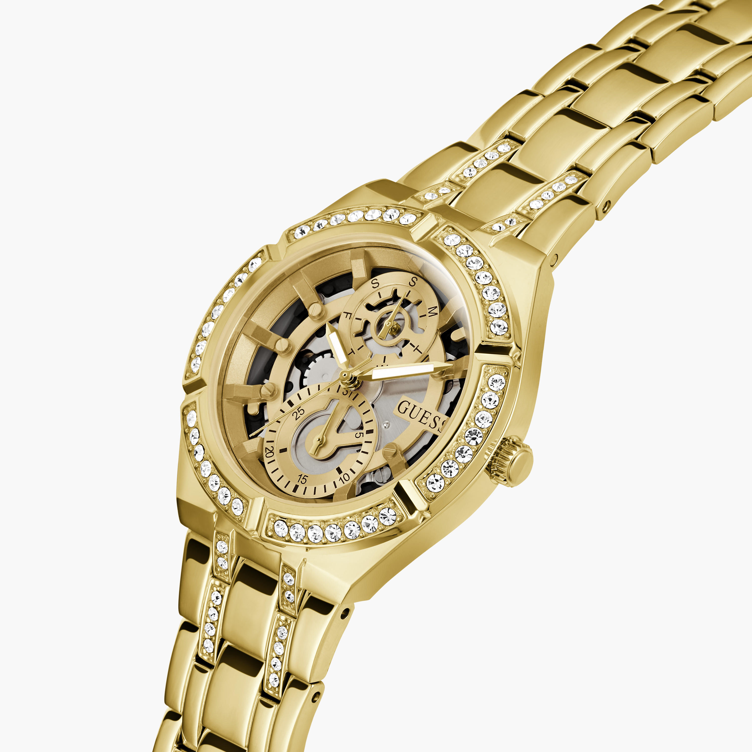 Guess Women's 36 MM Gold Analog Stainless Steel Watch GW0604L2-women-watchesandjewellery-watches-image-4
