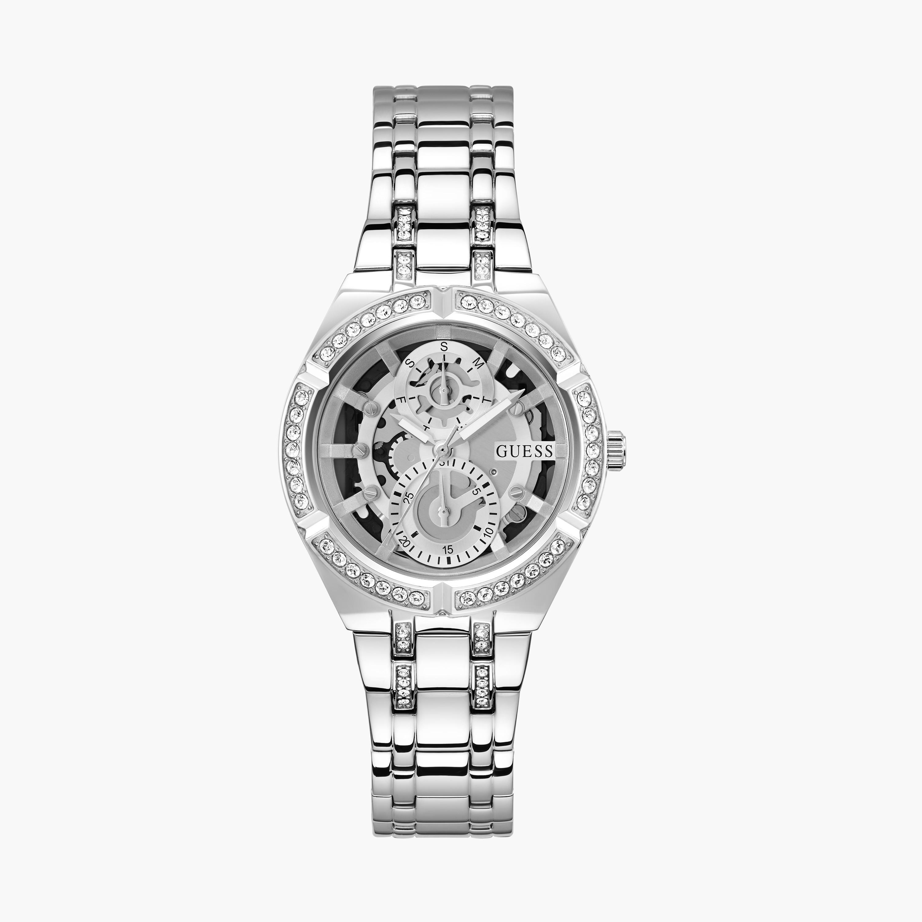 Guess Women's 36 MM Silver Analog Stainless Steel Watch GW0604L1-women-watchesandjewellery-watches-image-1