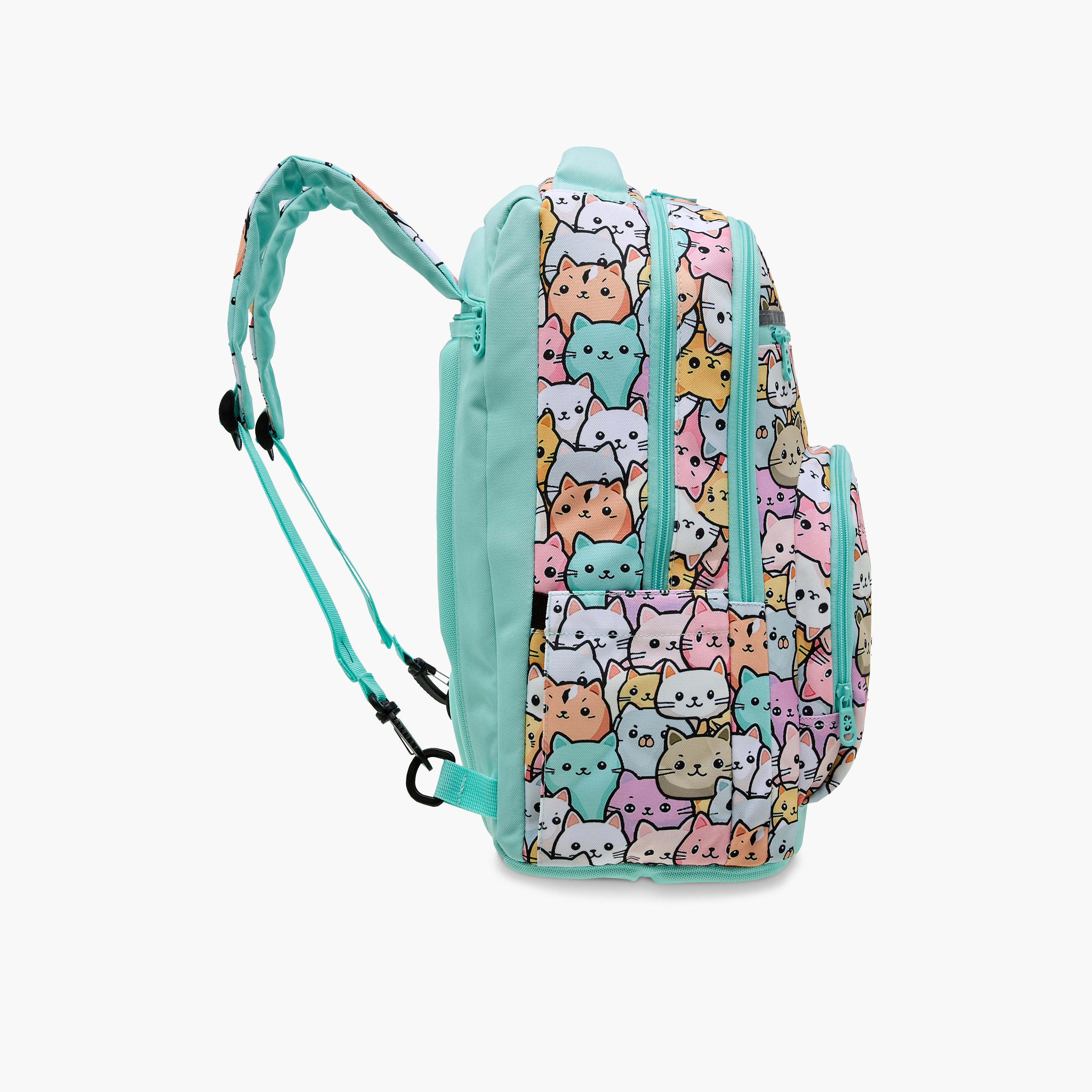 شنطة ظهر 3 أقسام بحمالات قابلة للتعديل وسحاب إغلاق وطبعات من شوت - 32x20x45 سم-school-bagsandbackpacks-backpacks-image-3
