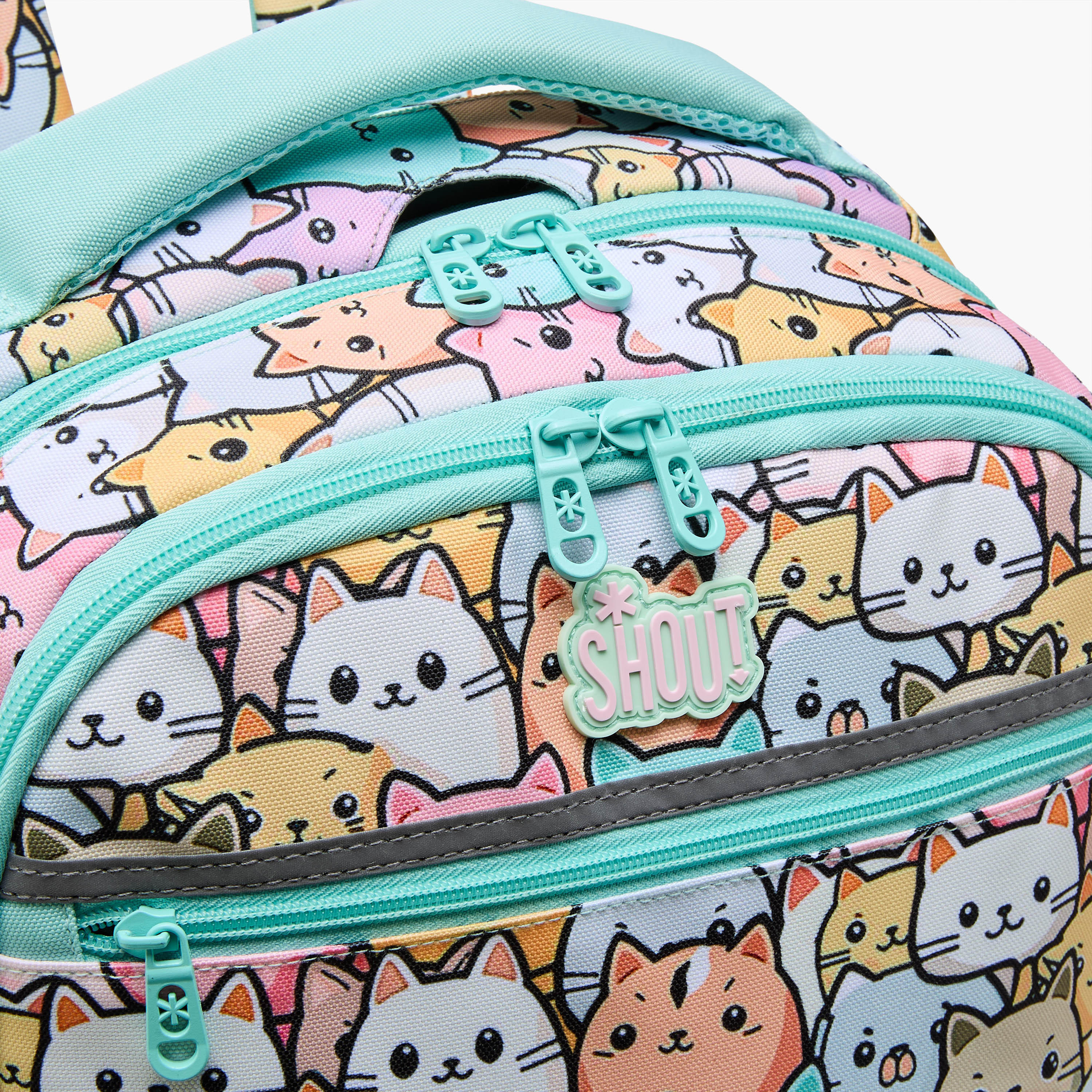 شنطة ظهر 3 أقسام بحمالات قابلة للتعديل وسحاب إغلاق وطبعات من شوت - 32x20x45 سم-school-bagsandbackpacks-backpacks-image-7